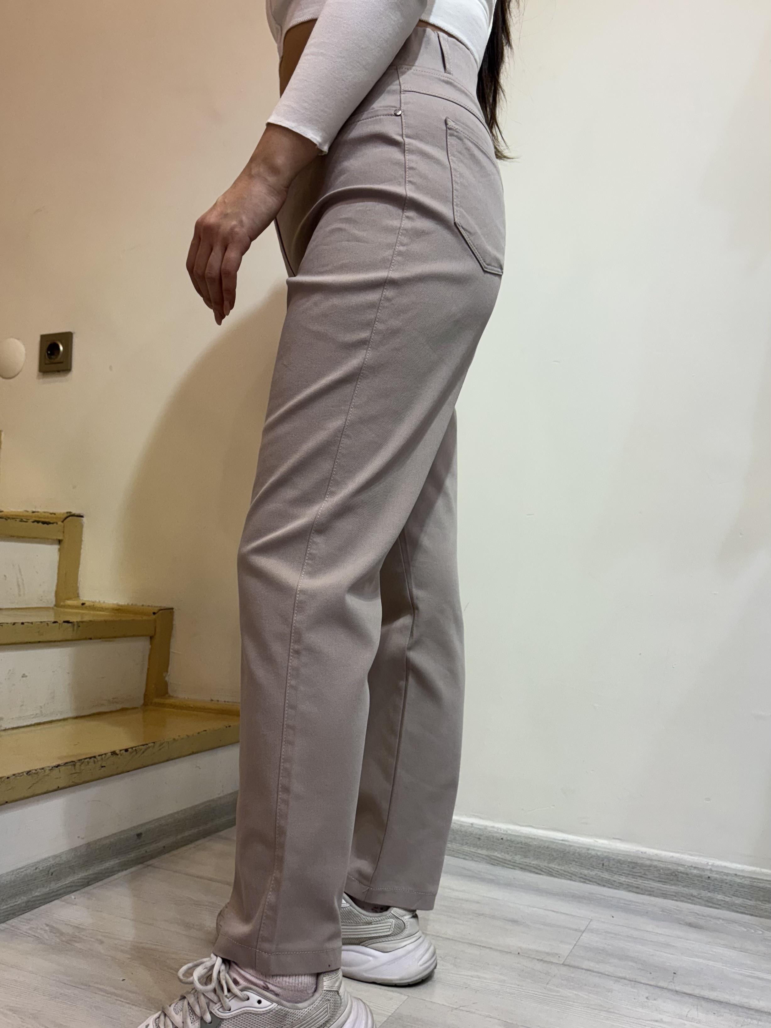 Büyük Beden Likralı Boru Paça Pantolon