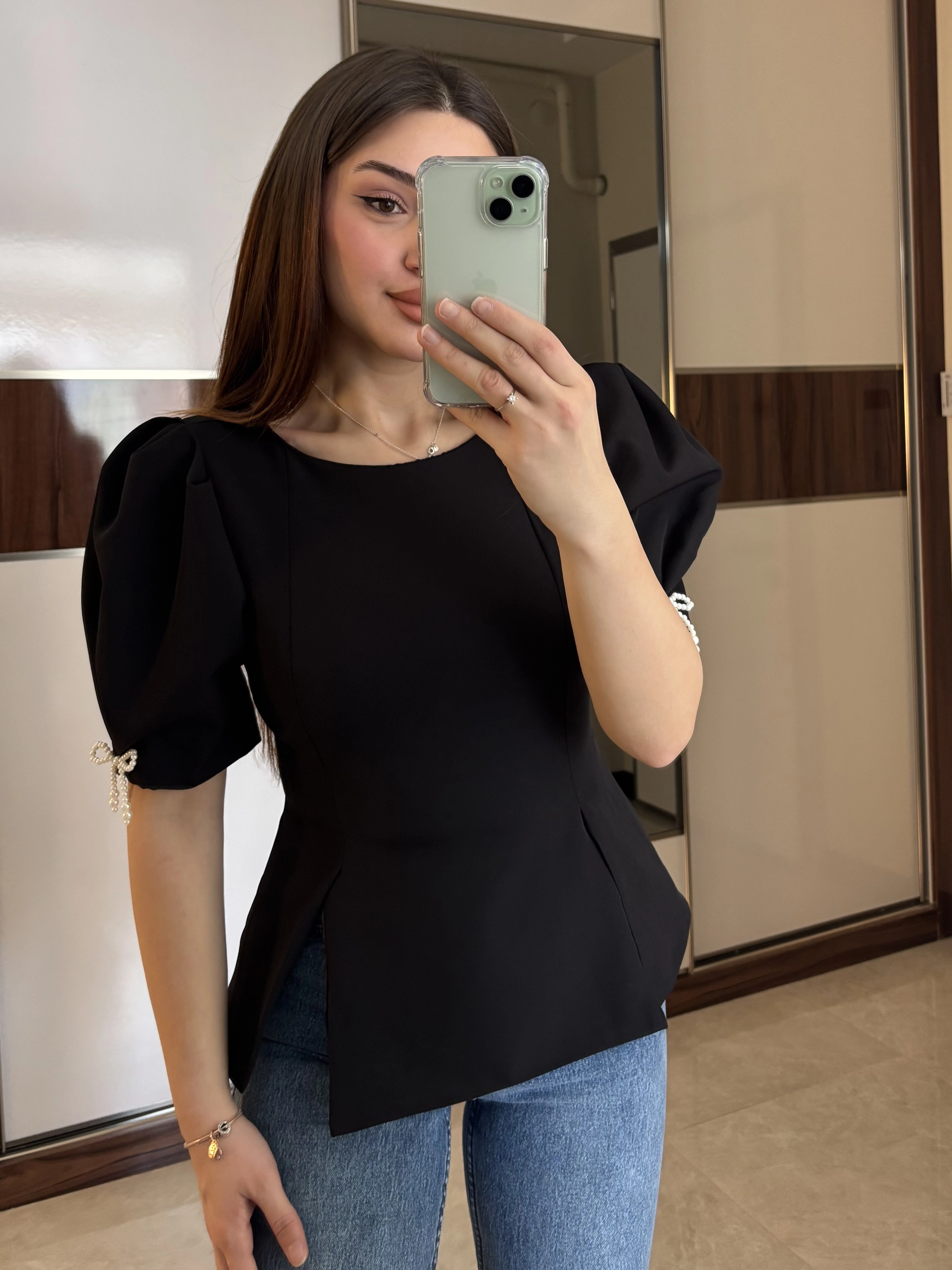 Fiyonk Taşlı Bluz