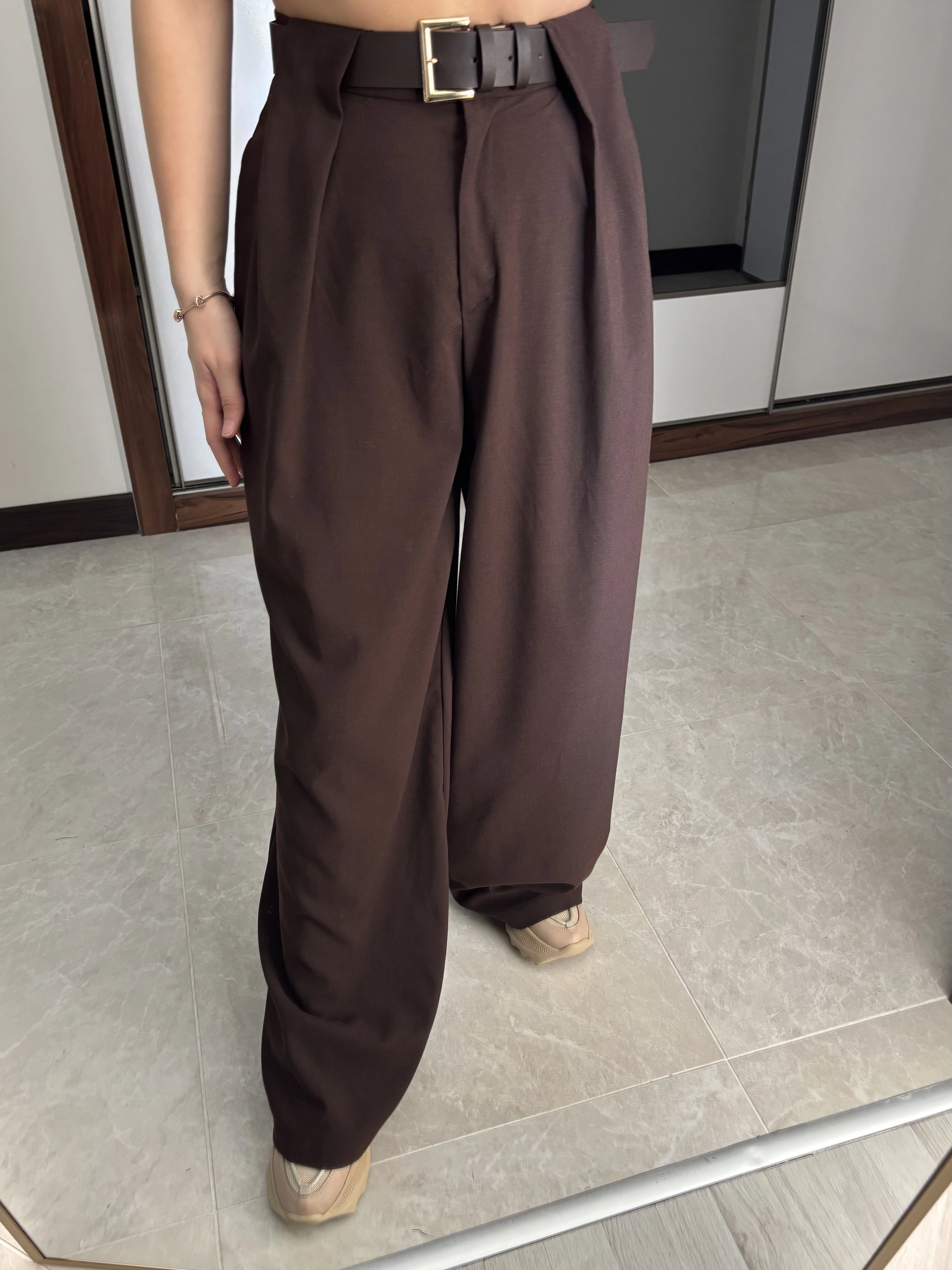 Kemerli Palazzo Pantolon