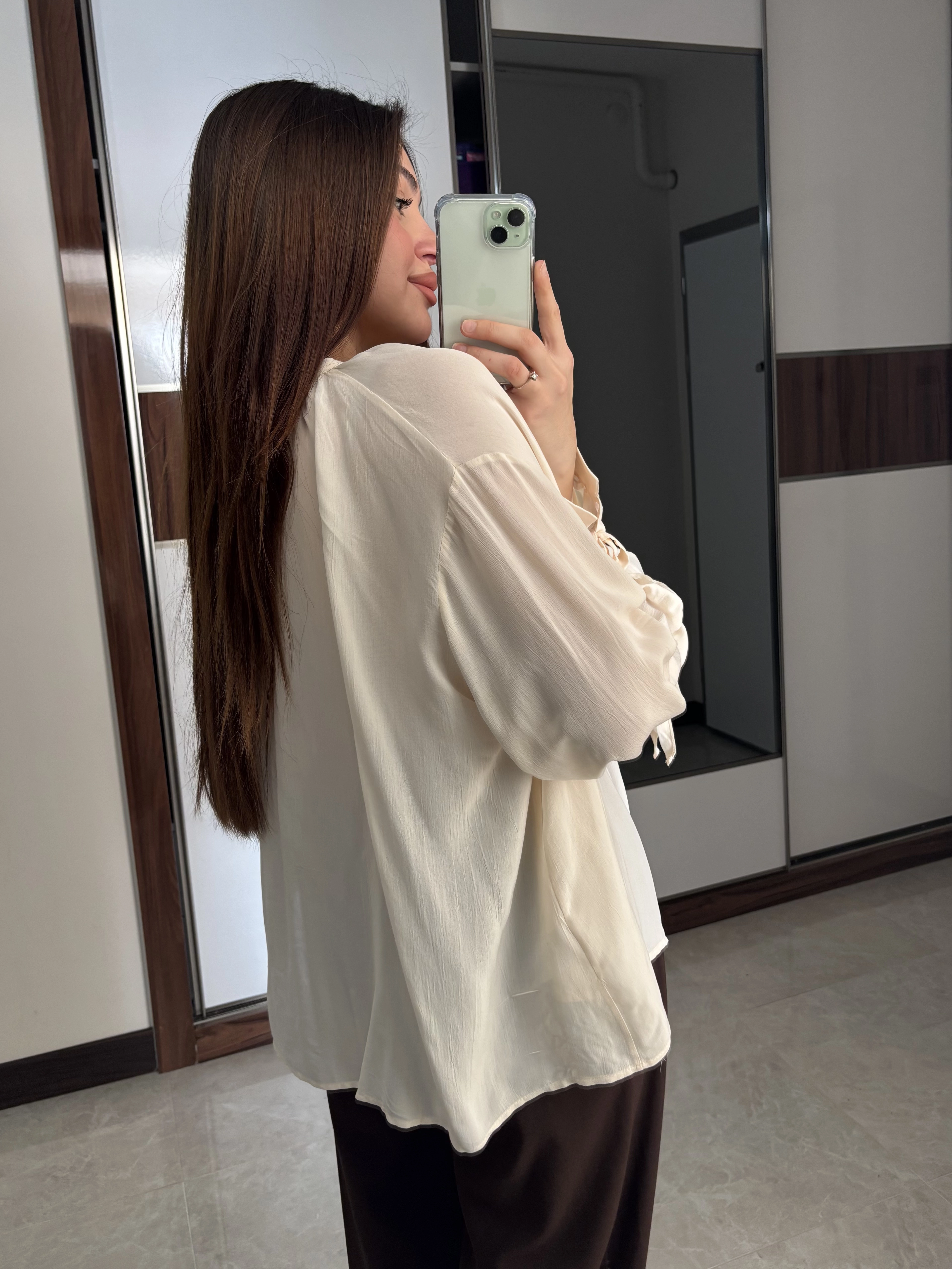 Luna Bağcıklı Gömlek 