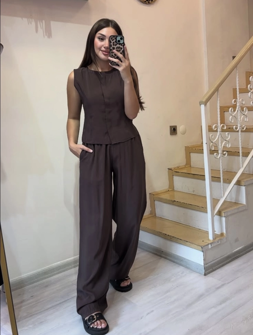 Kolsuz Bluz Pantolon Takım