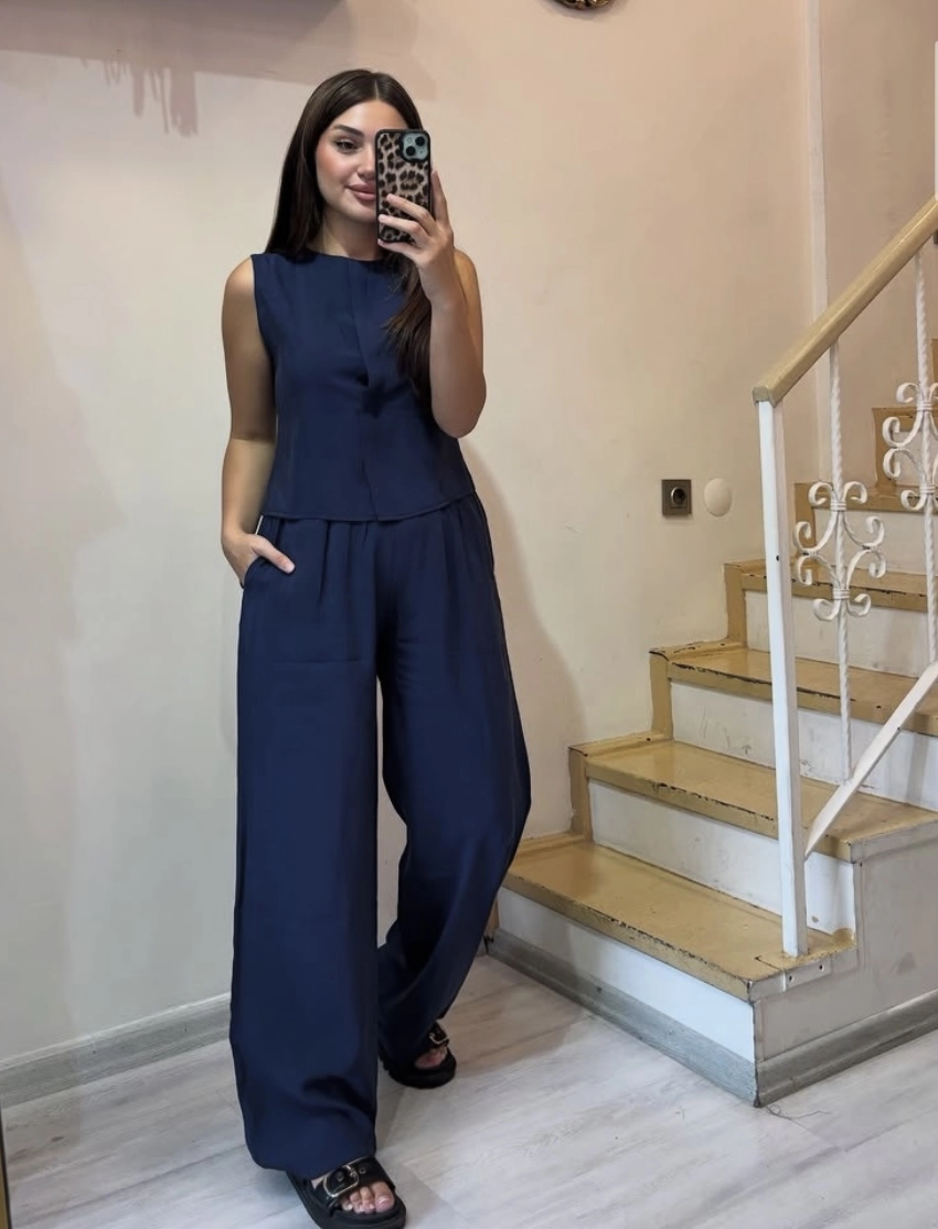 Kolsuz Bluz Pantolon Takım