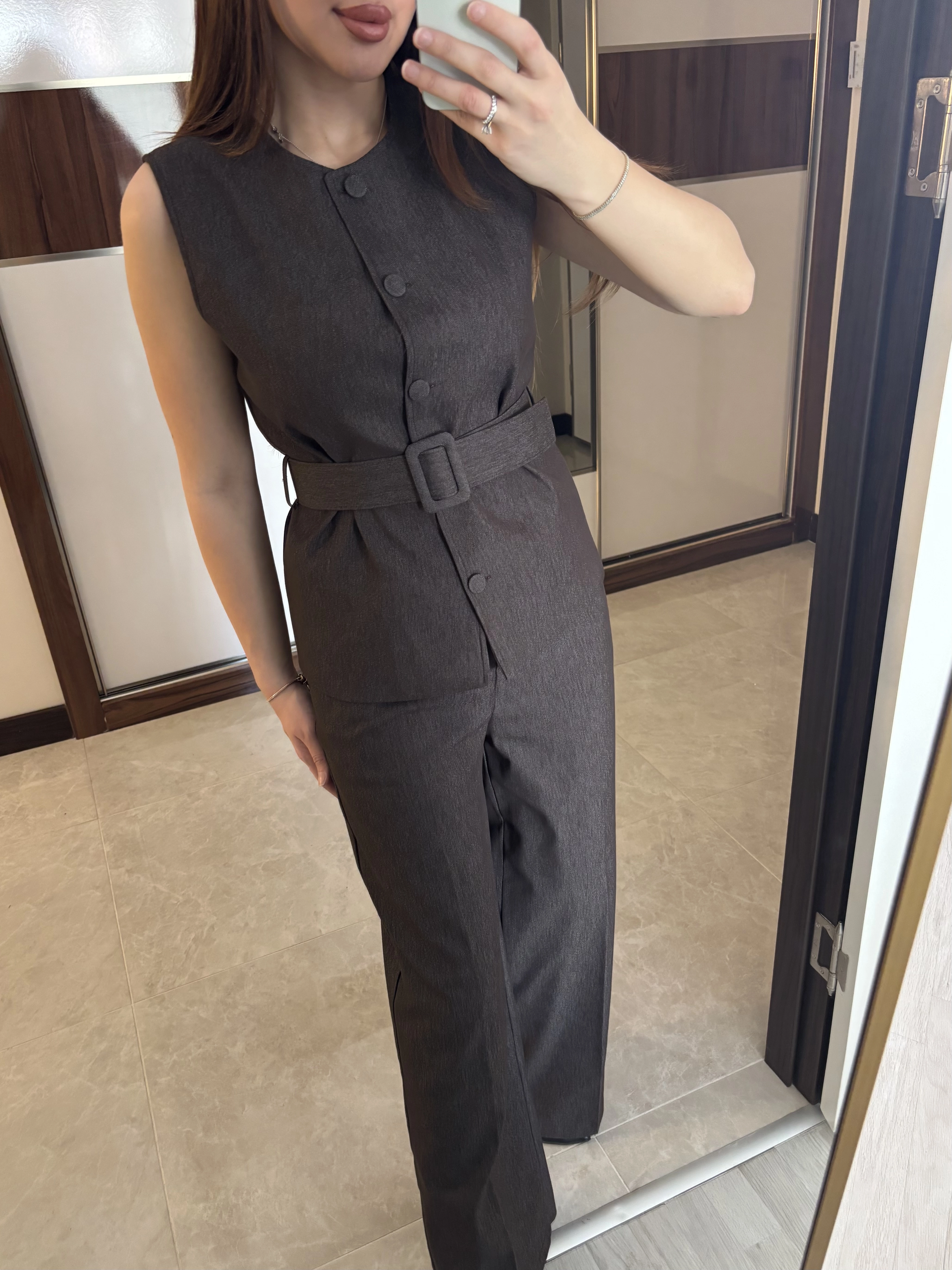 Kemerli Yelekli İkili Takım