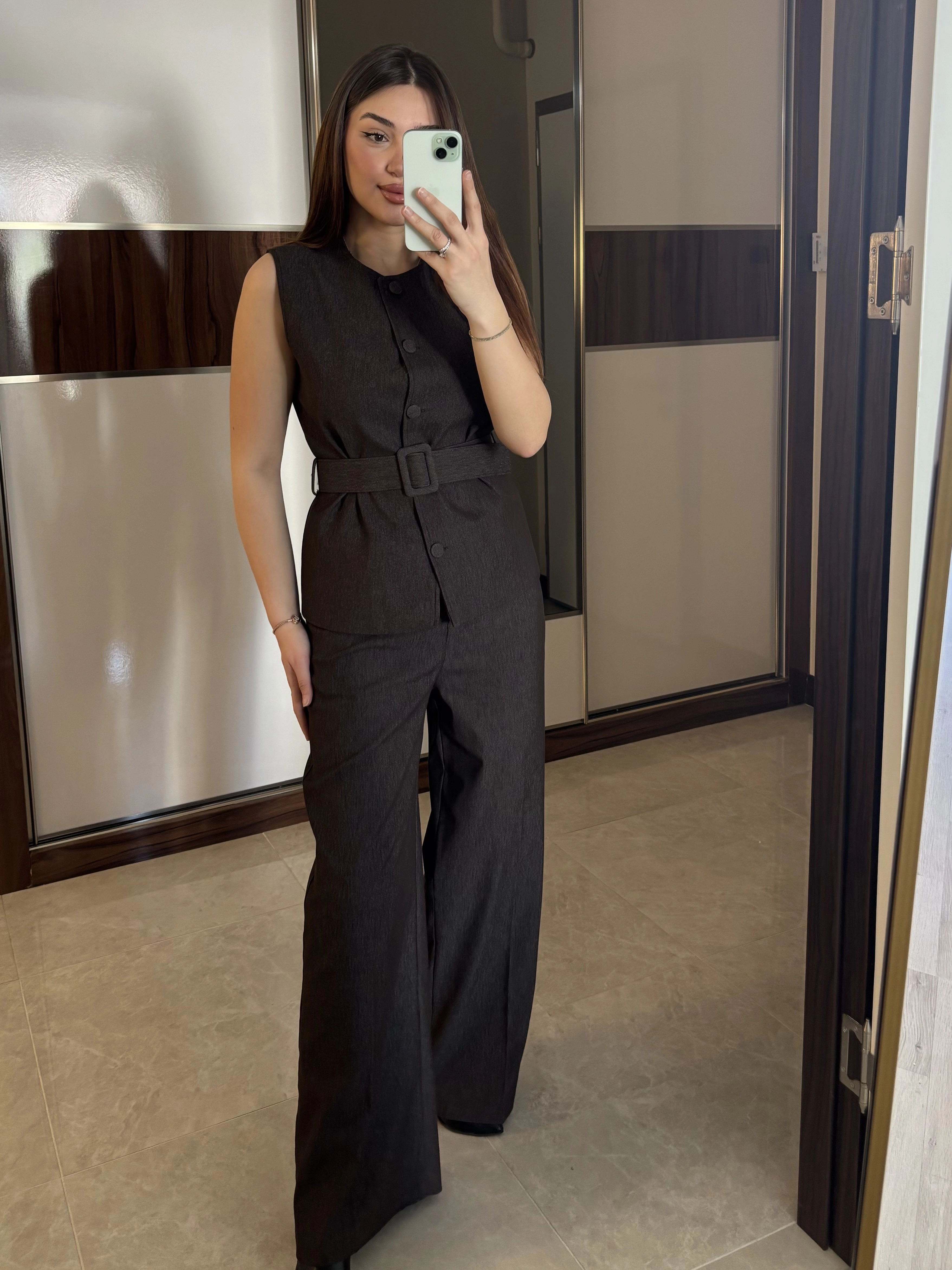 Kemerli Yelekli İkili Takım