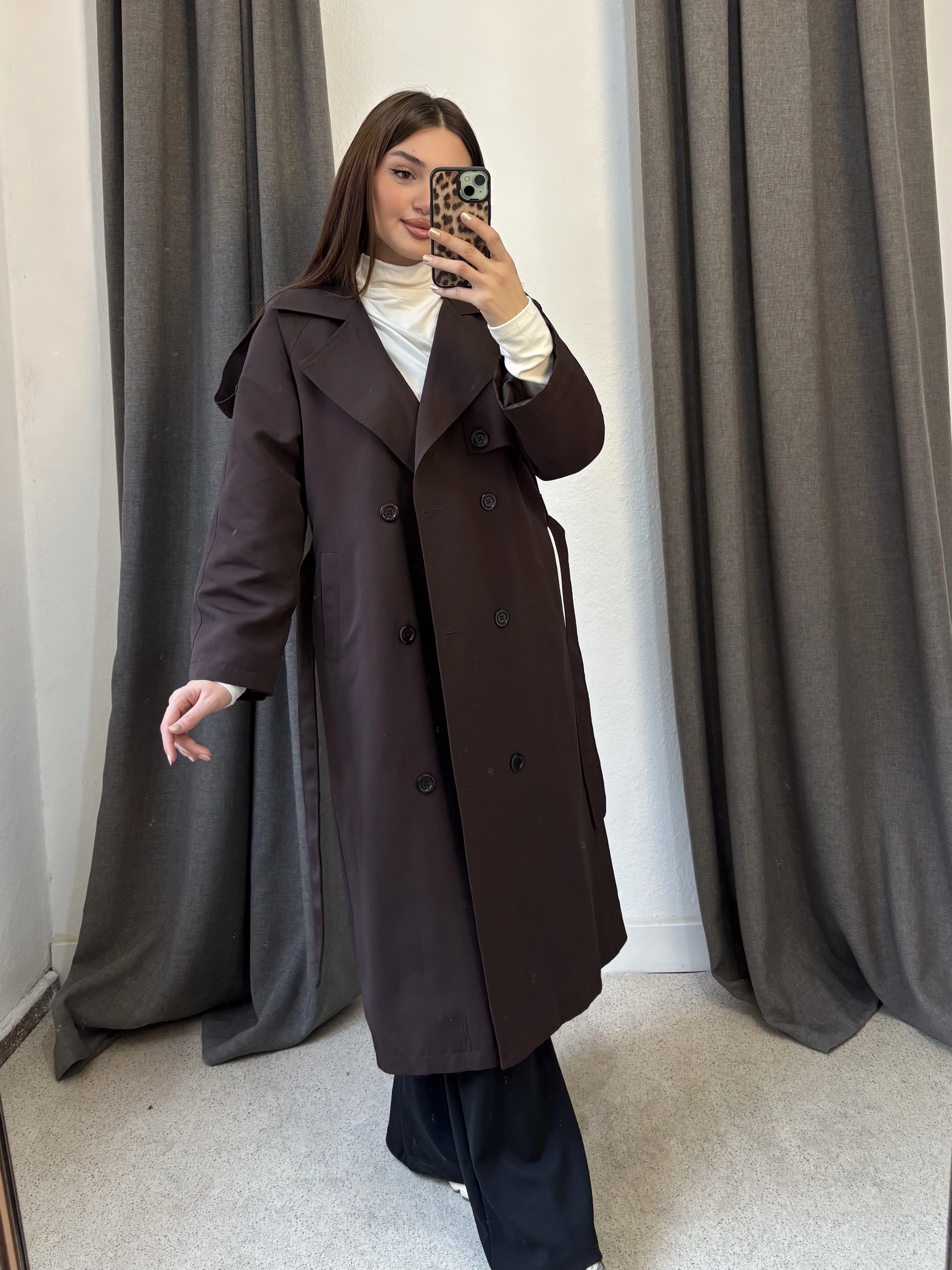 Astarlı Premium Kalite Tam Boy Trençkot