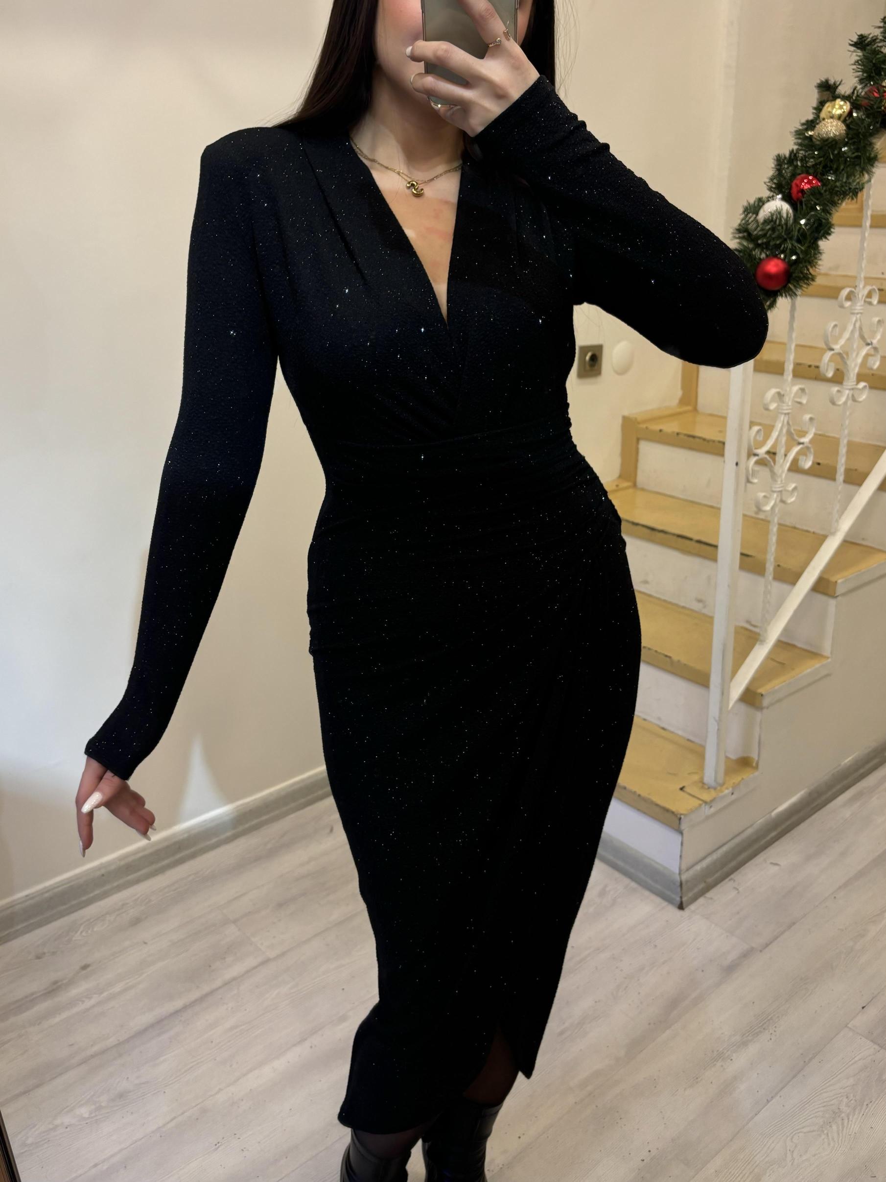 Kruvaze Simli Elbise