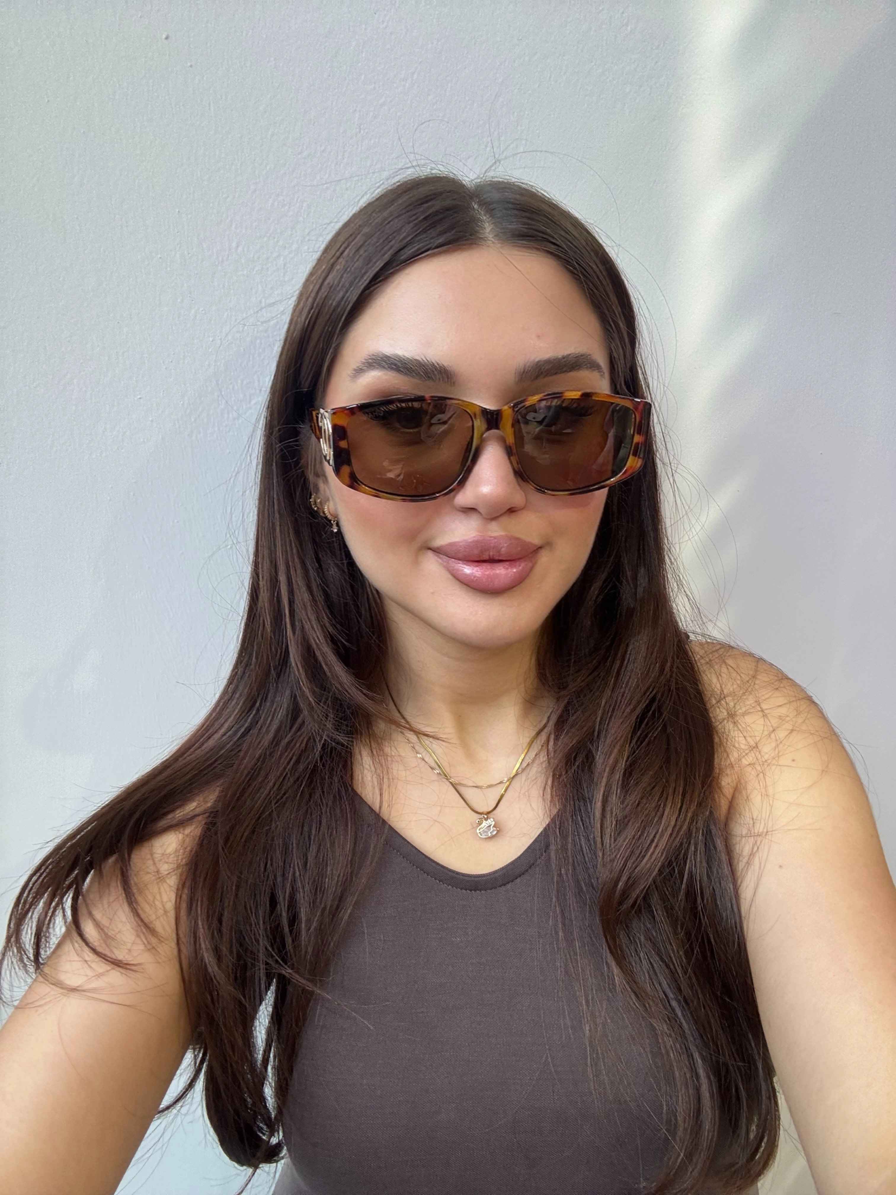 Chanel Leopar Kemik Çerçeve Güneş Gözlüğü
