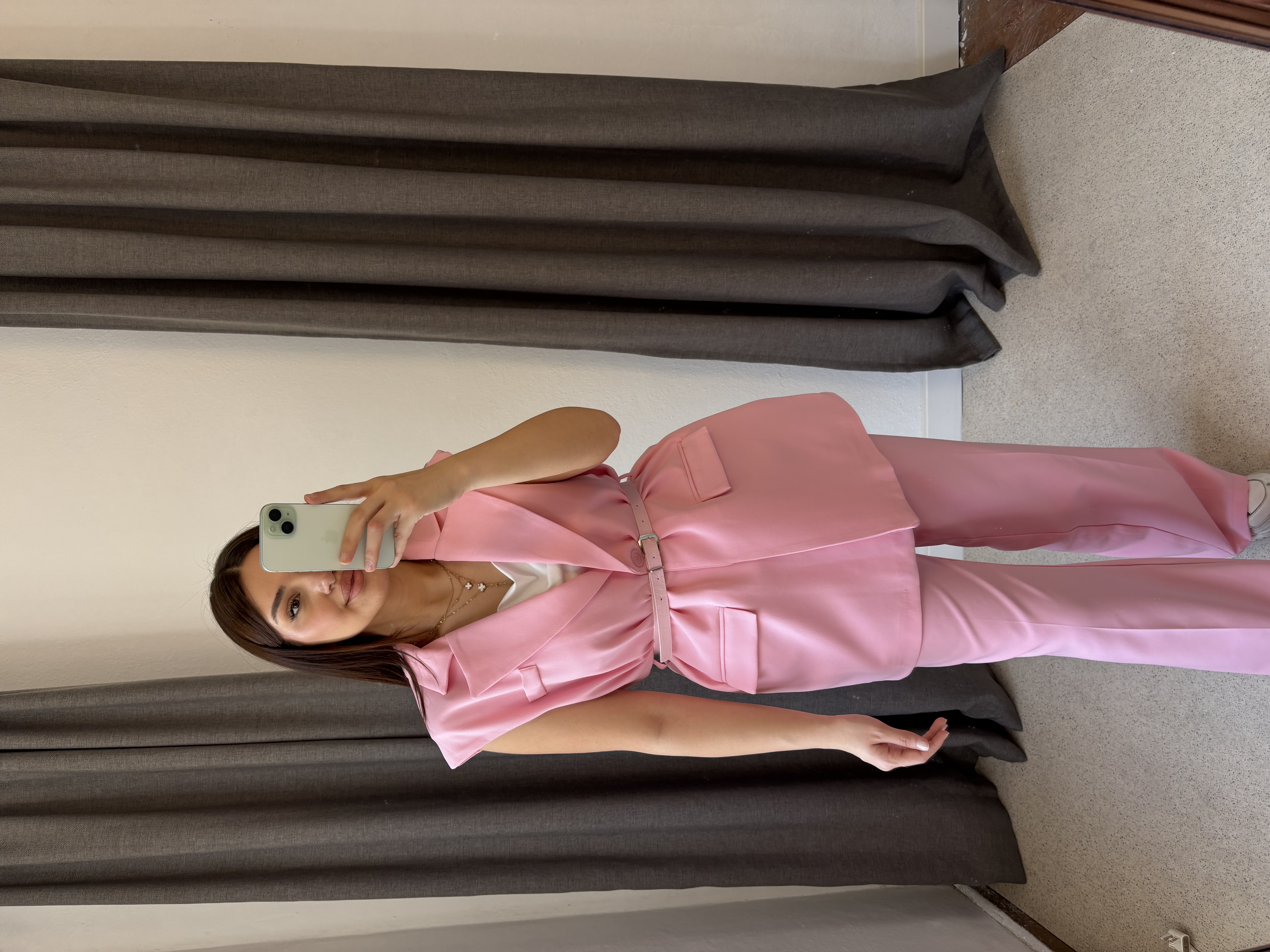 Kemerli Oversize Astarlı Yelek