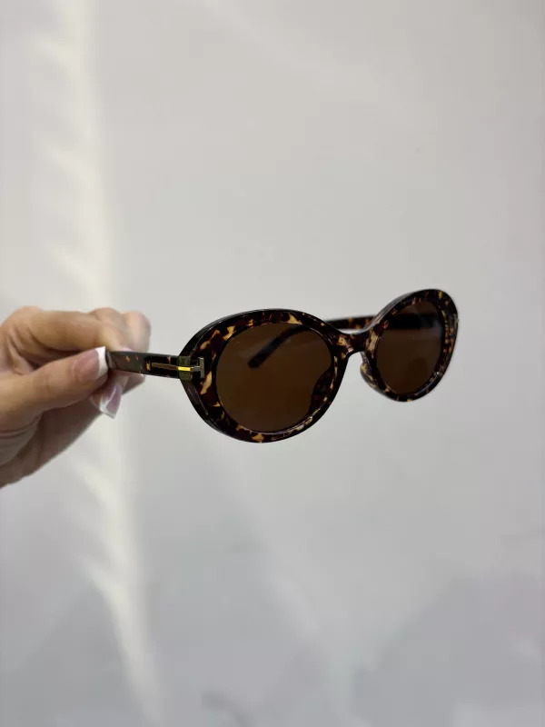 Tom Ford Leopar Kemik Çerçeve Güneş Gözlüğü