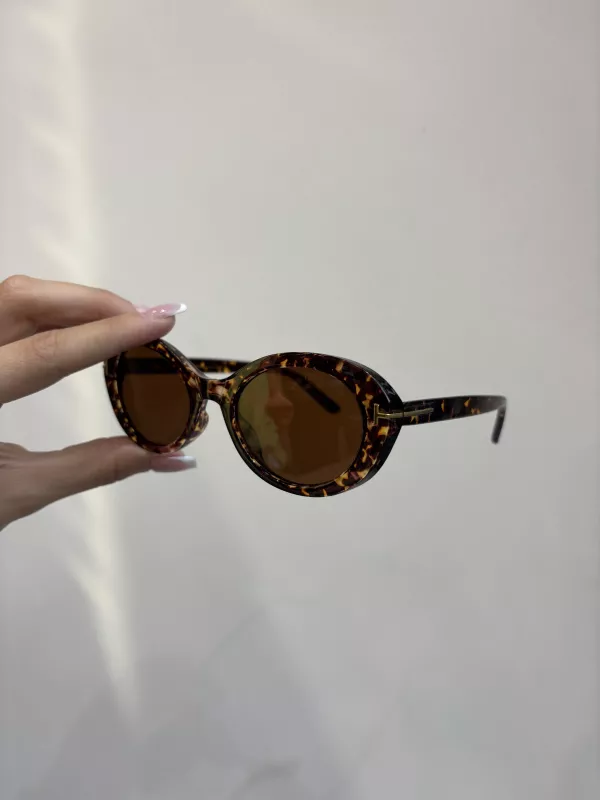 Tom Ford Leopar Kemik Çerçeve Güneş Gözlüğü