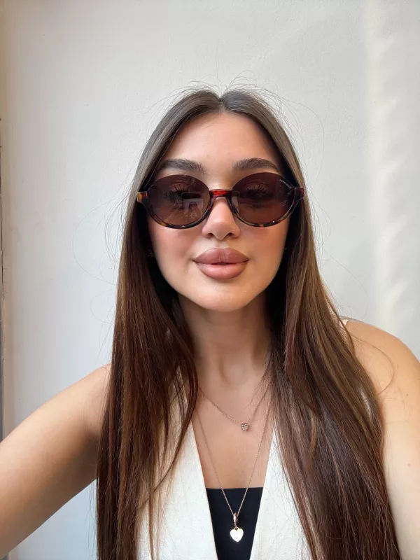 MIUMIU Leopar Kemik Çerçeve Güneş Gözlüğü