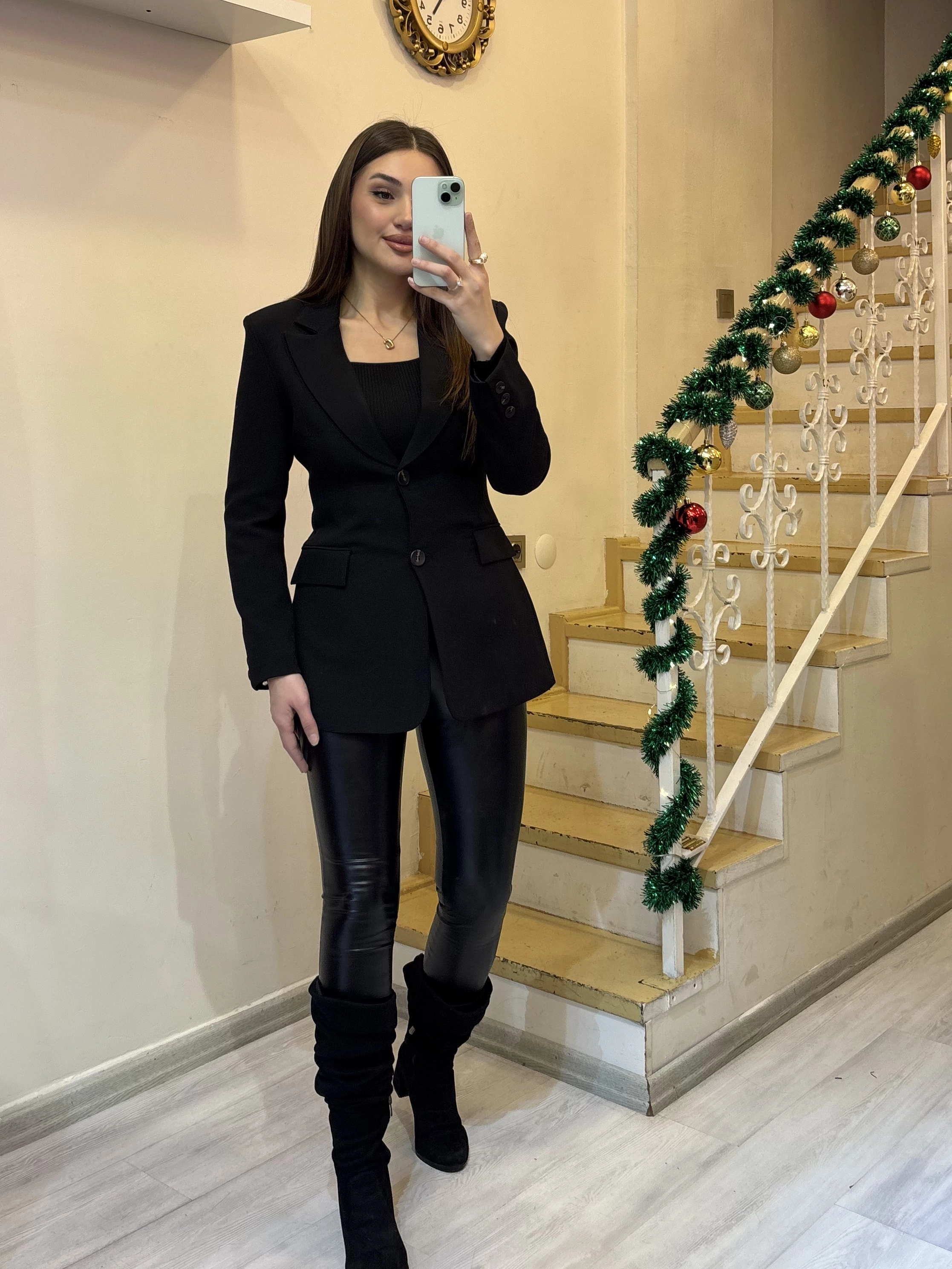 Atlas Bel Drapeli Blazer Ceket