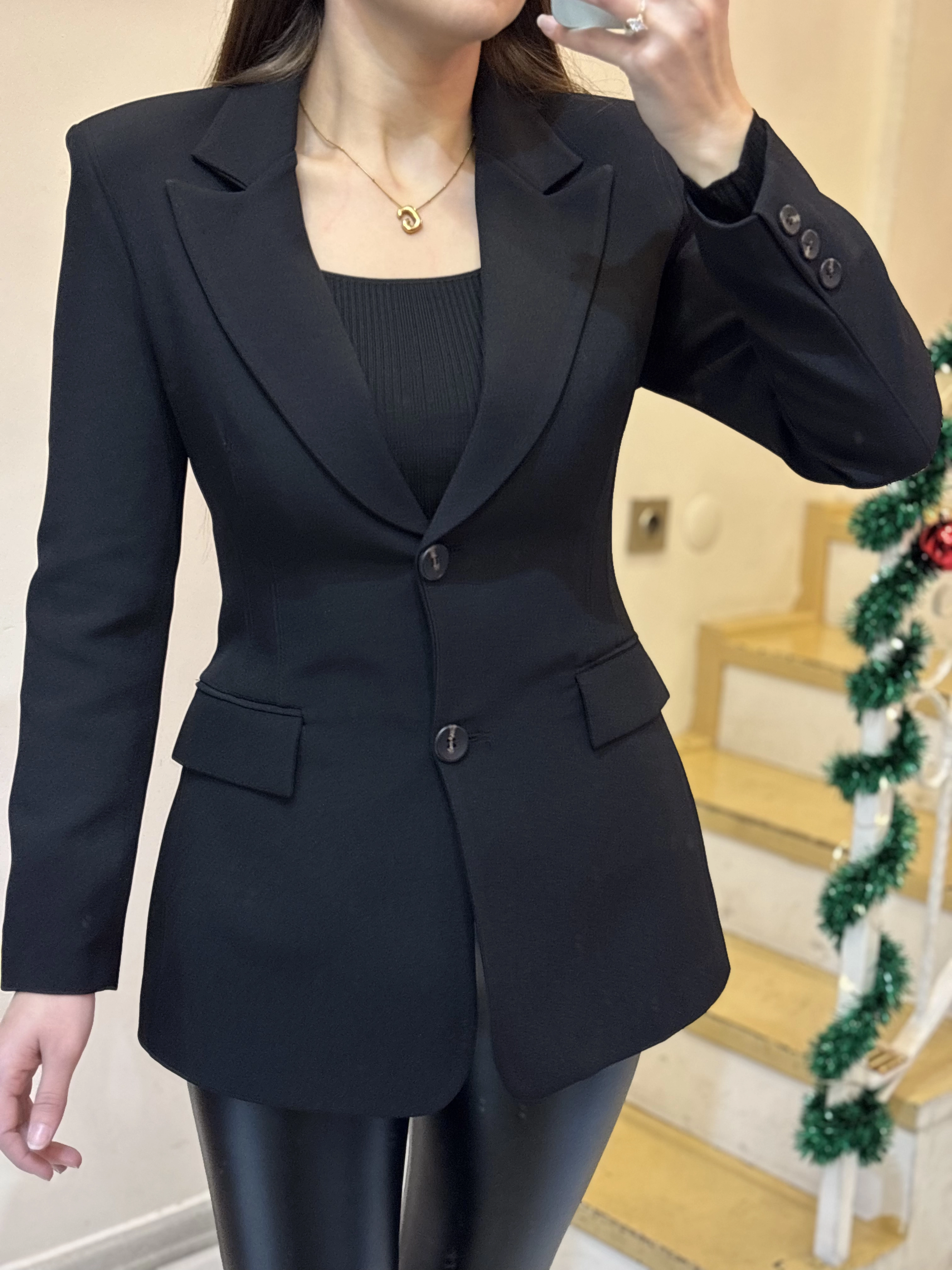 Atlas Bel Drapeli Blazer Ceket