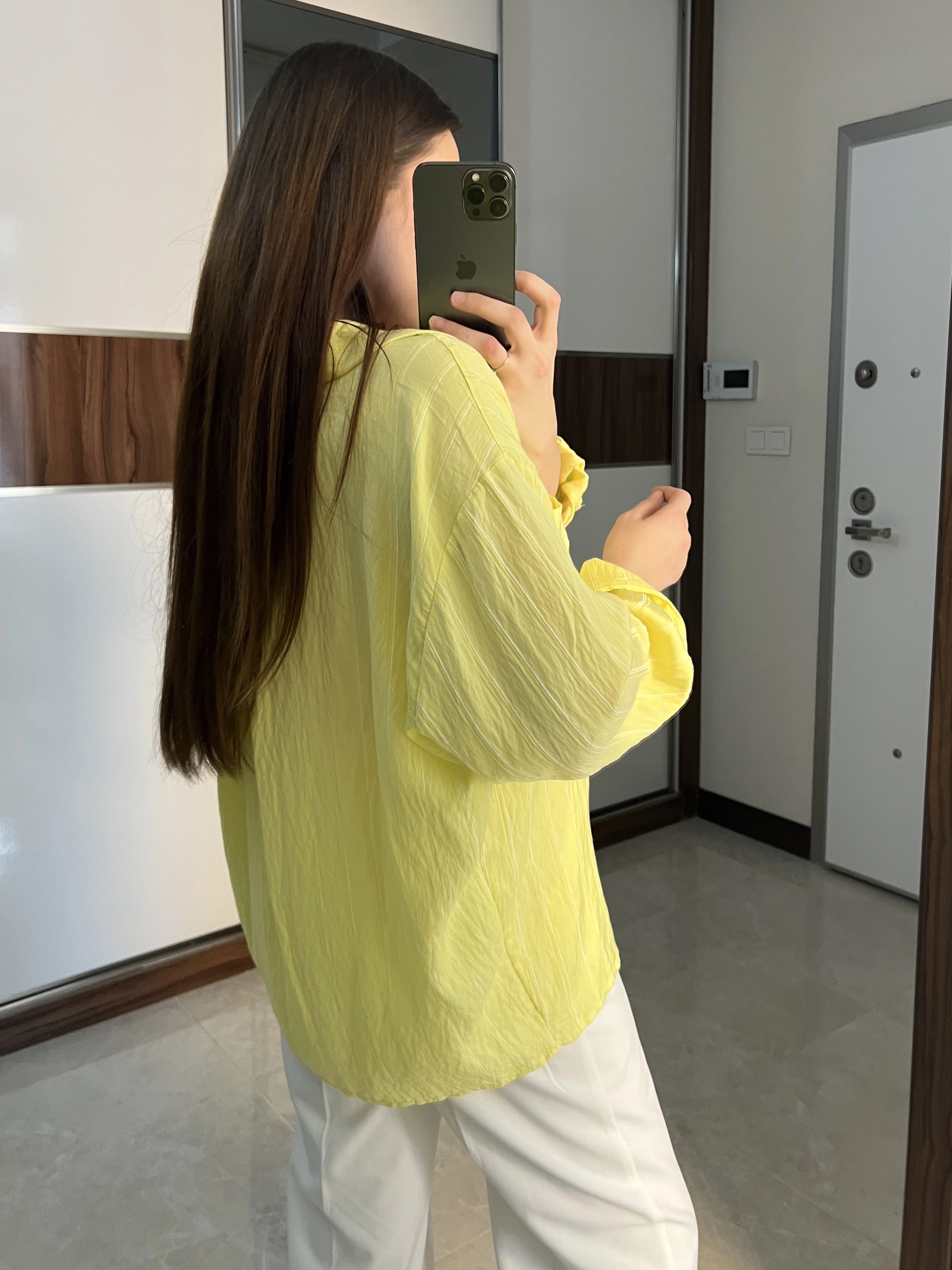 Oversize Çizgili Gömlek