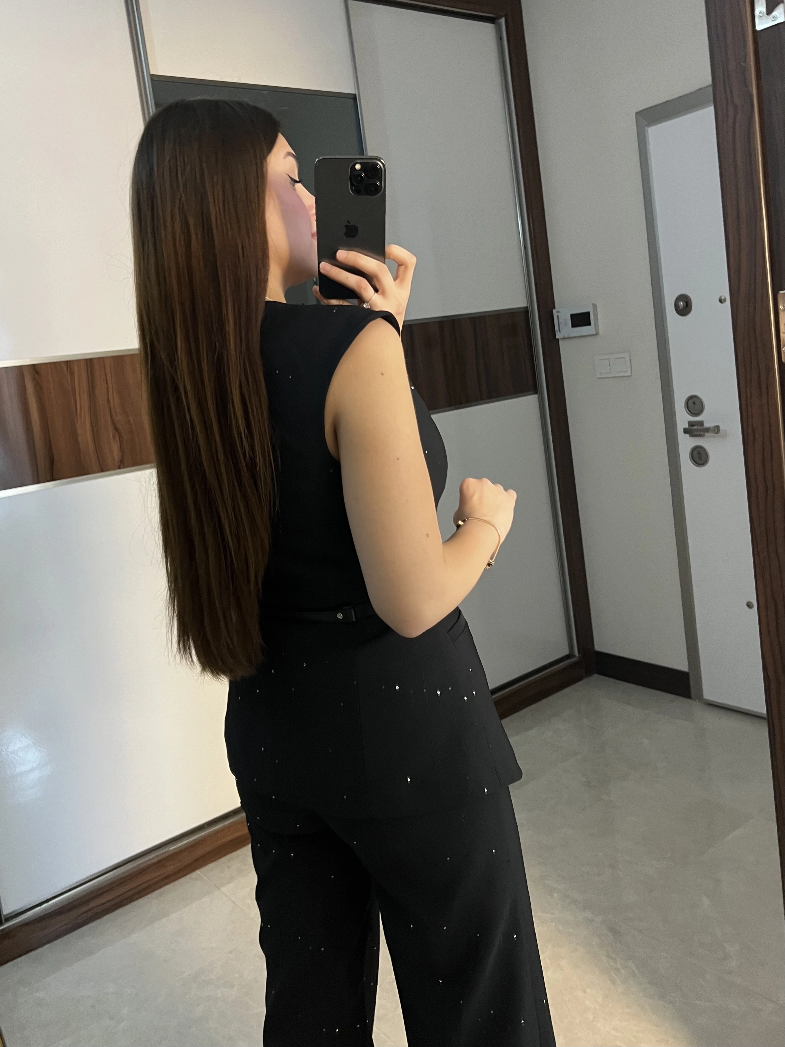 Payetli Yelek Pantolon Takım 