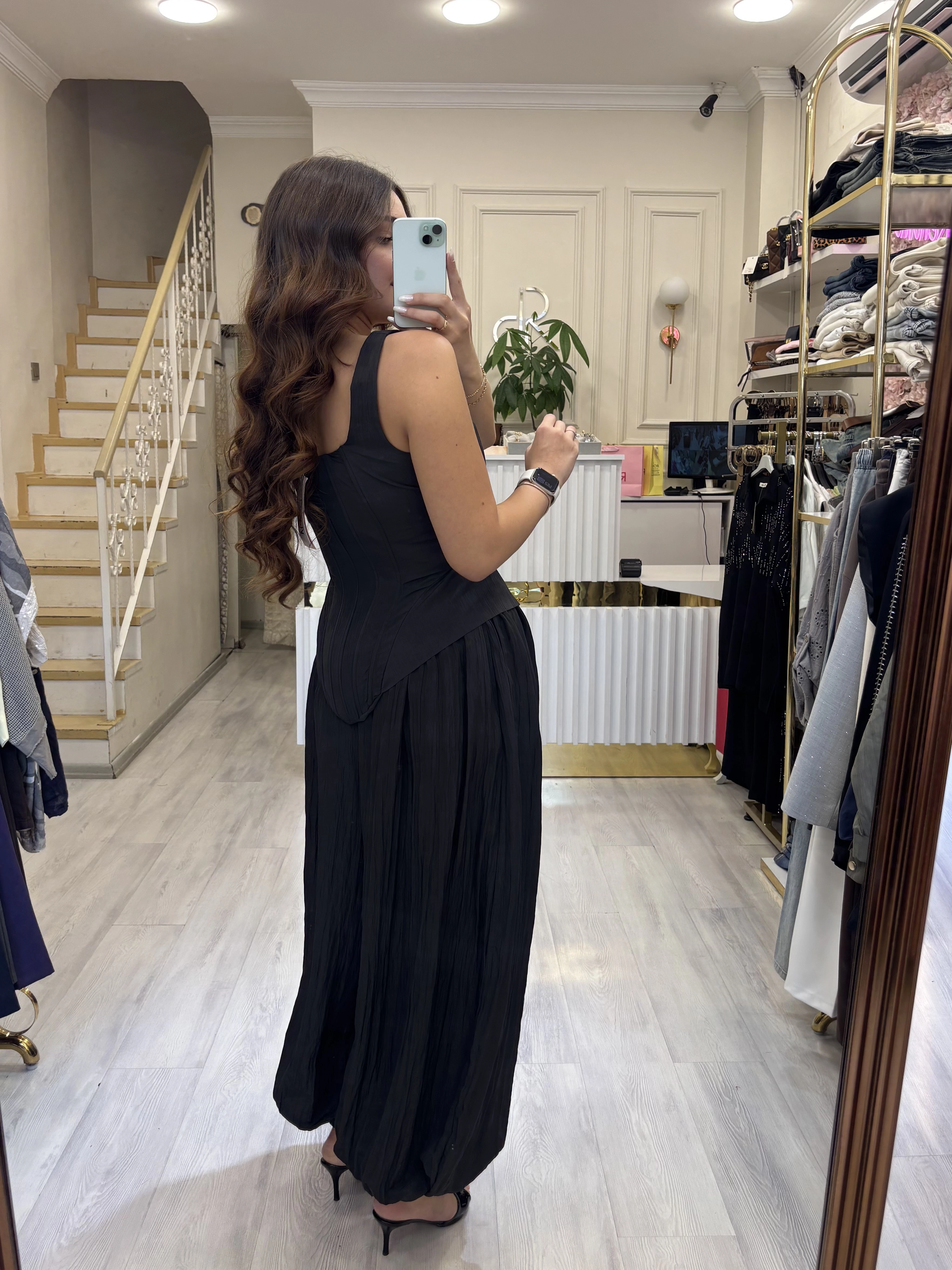 Askılı Korse Pantolon Takım