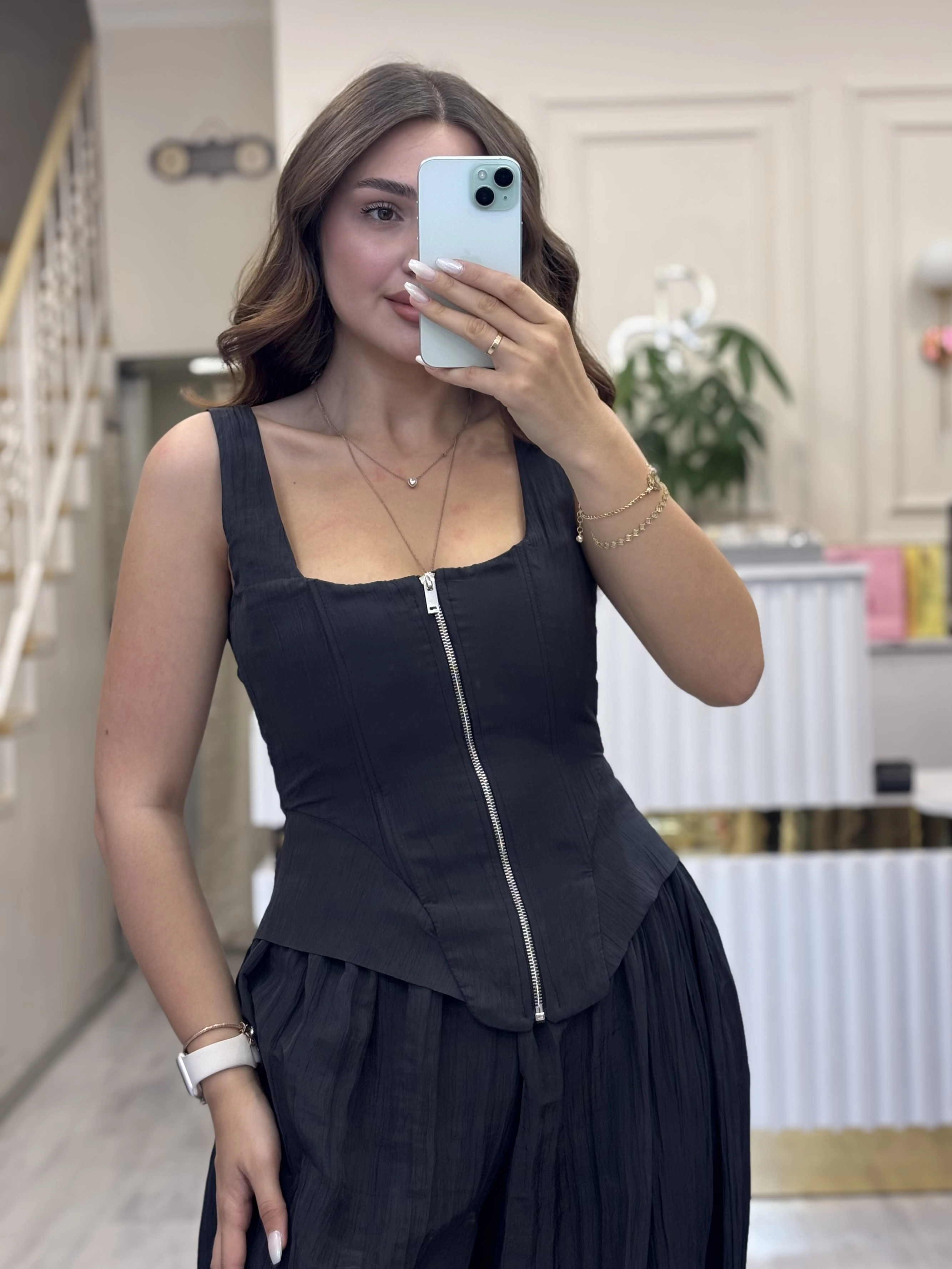 Askılı Korse Pantolon Takım
