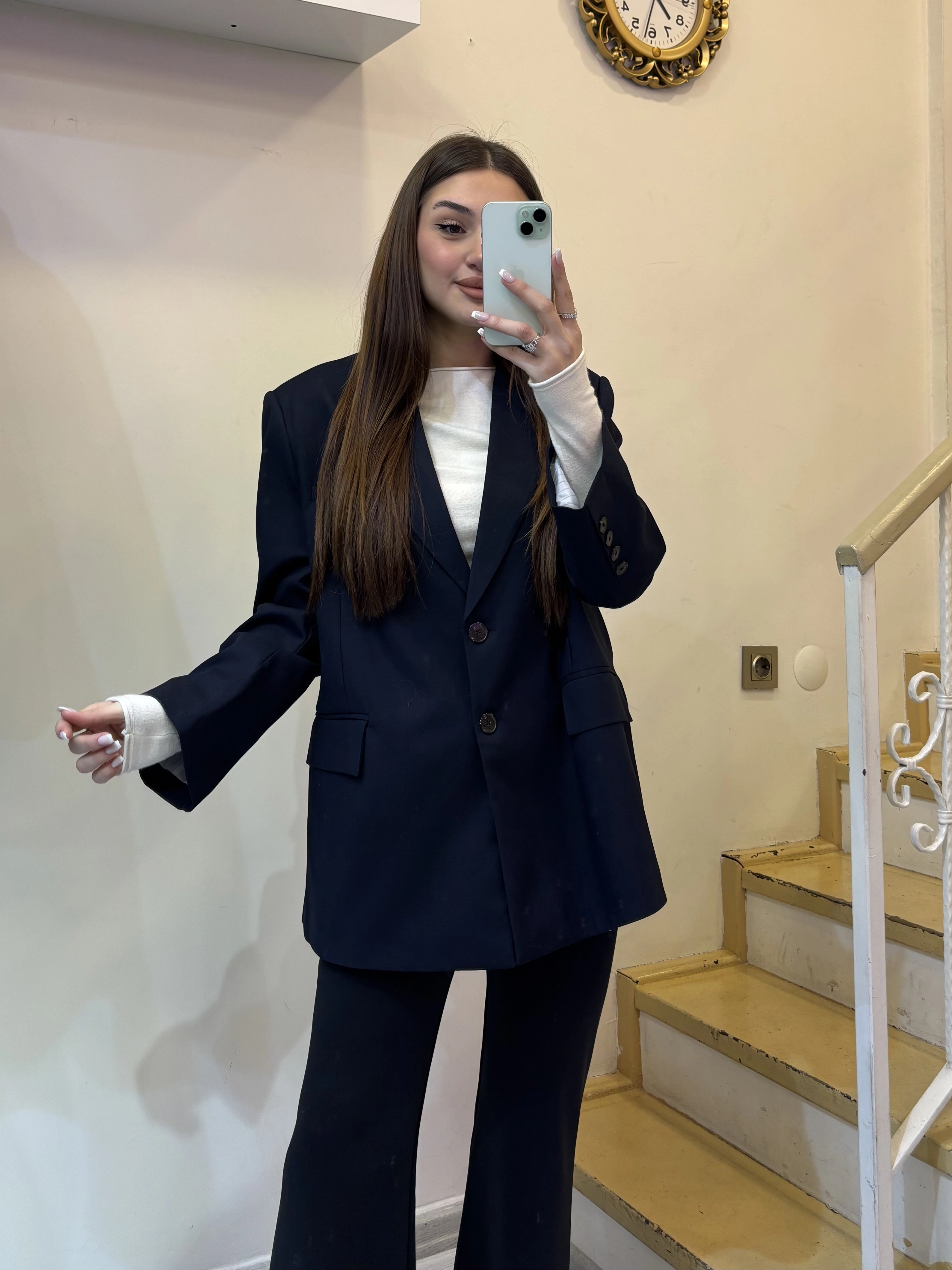 Pamuklu Blazer Ceket Oversize