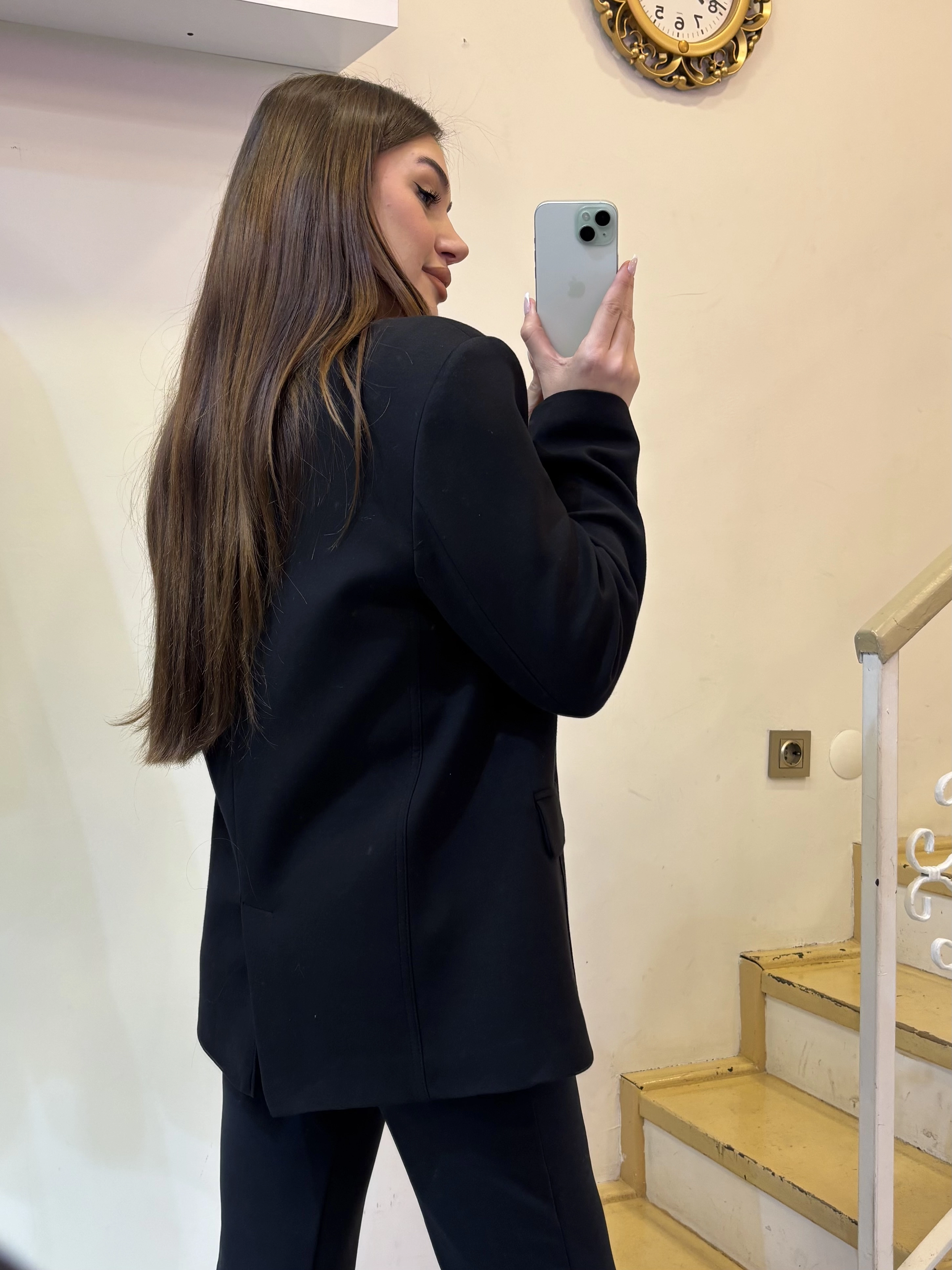 Modal Kumaş Oversize Blazer Ceket