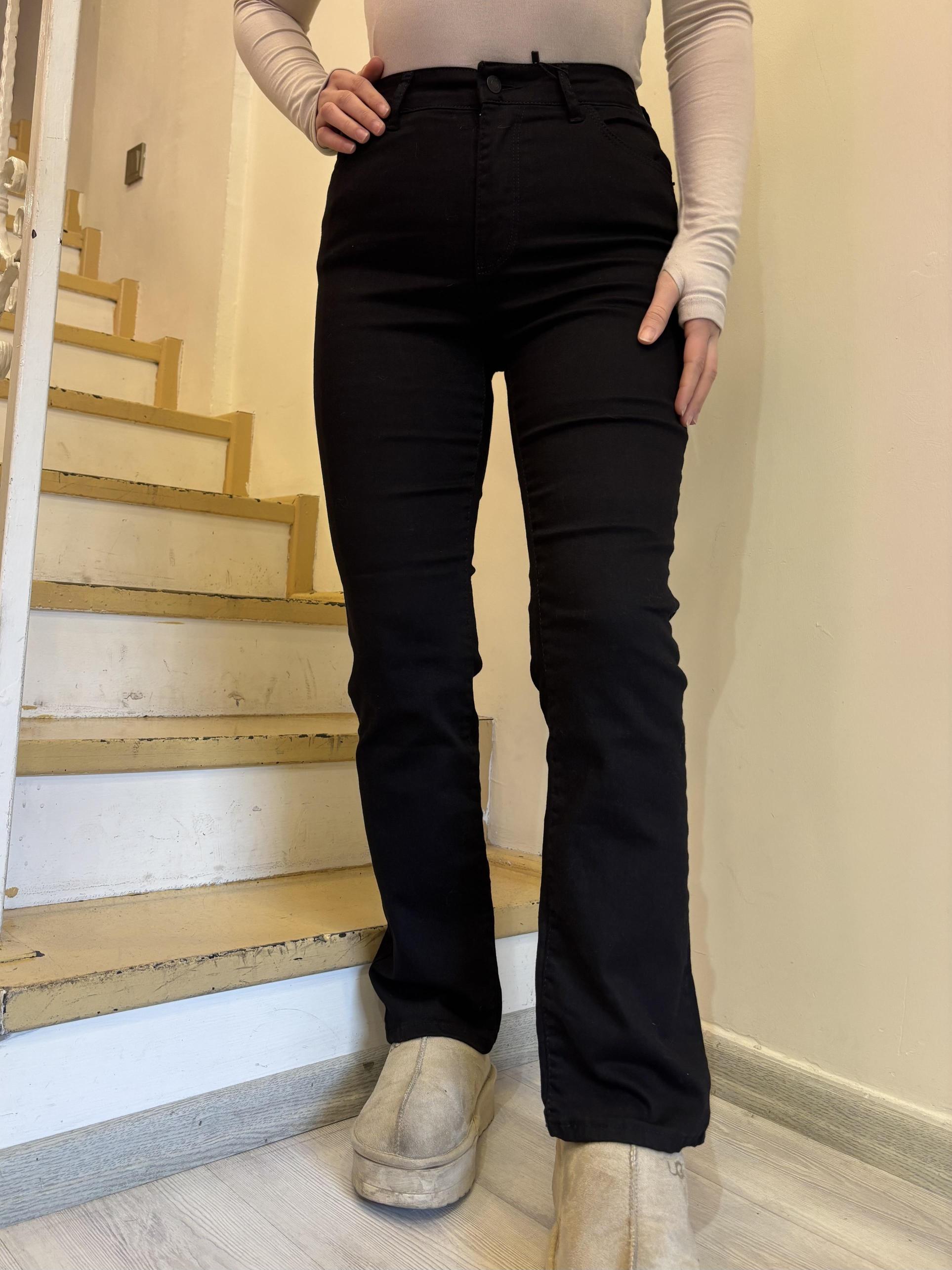 Büyük Beden Likralı Boru Paça Jean