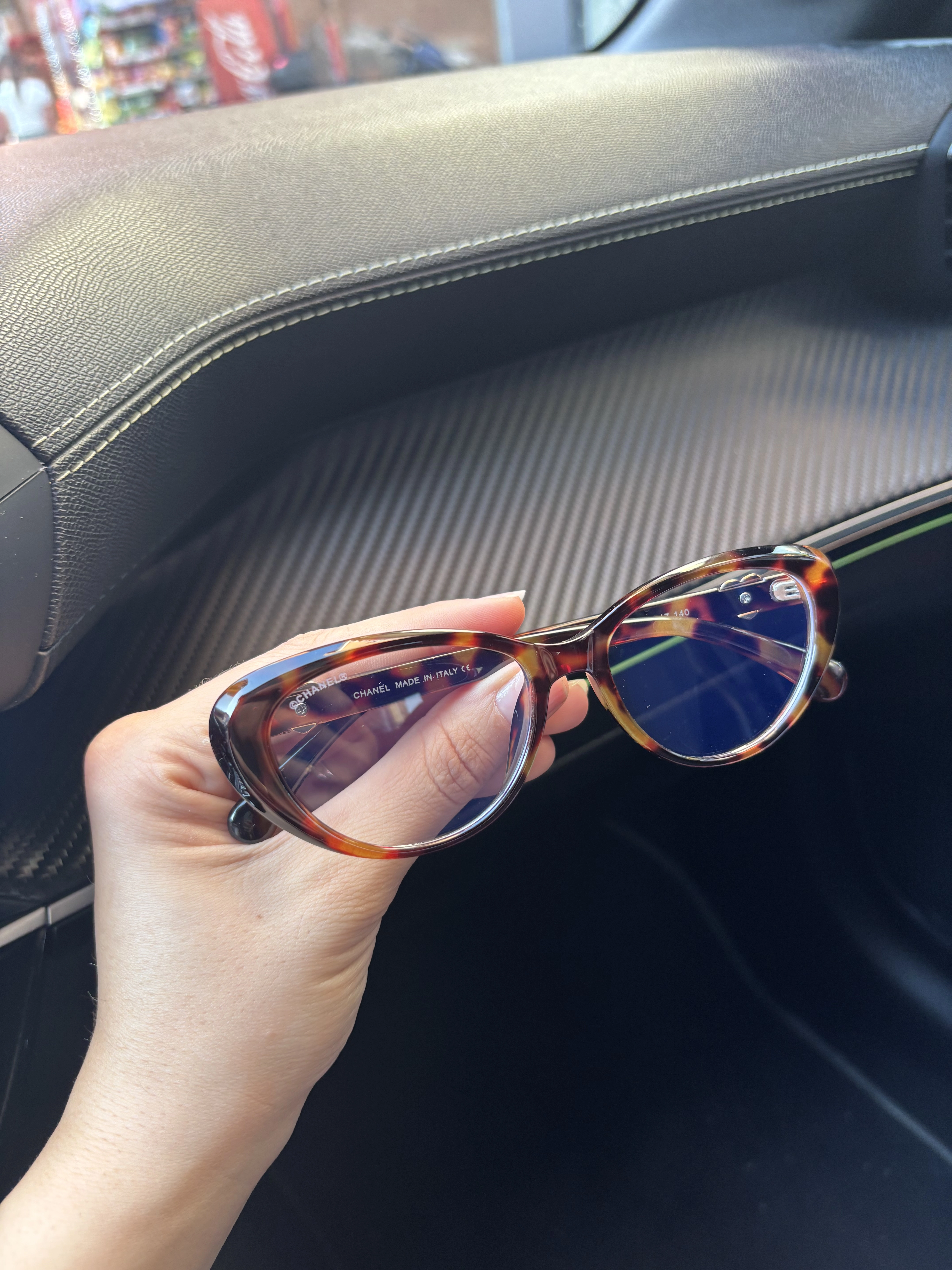 Chanel Optik Şeffaf Leopar Kemik Çerçeve Gözlük