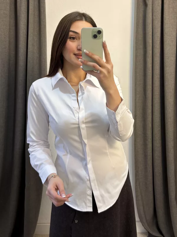 Slim Fit Likralı Gömlek