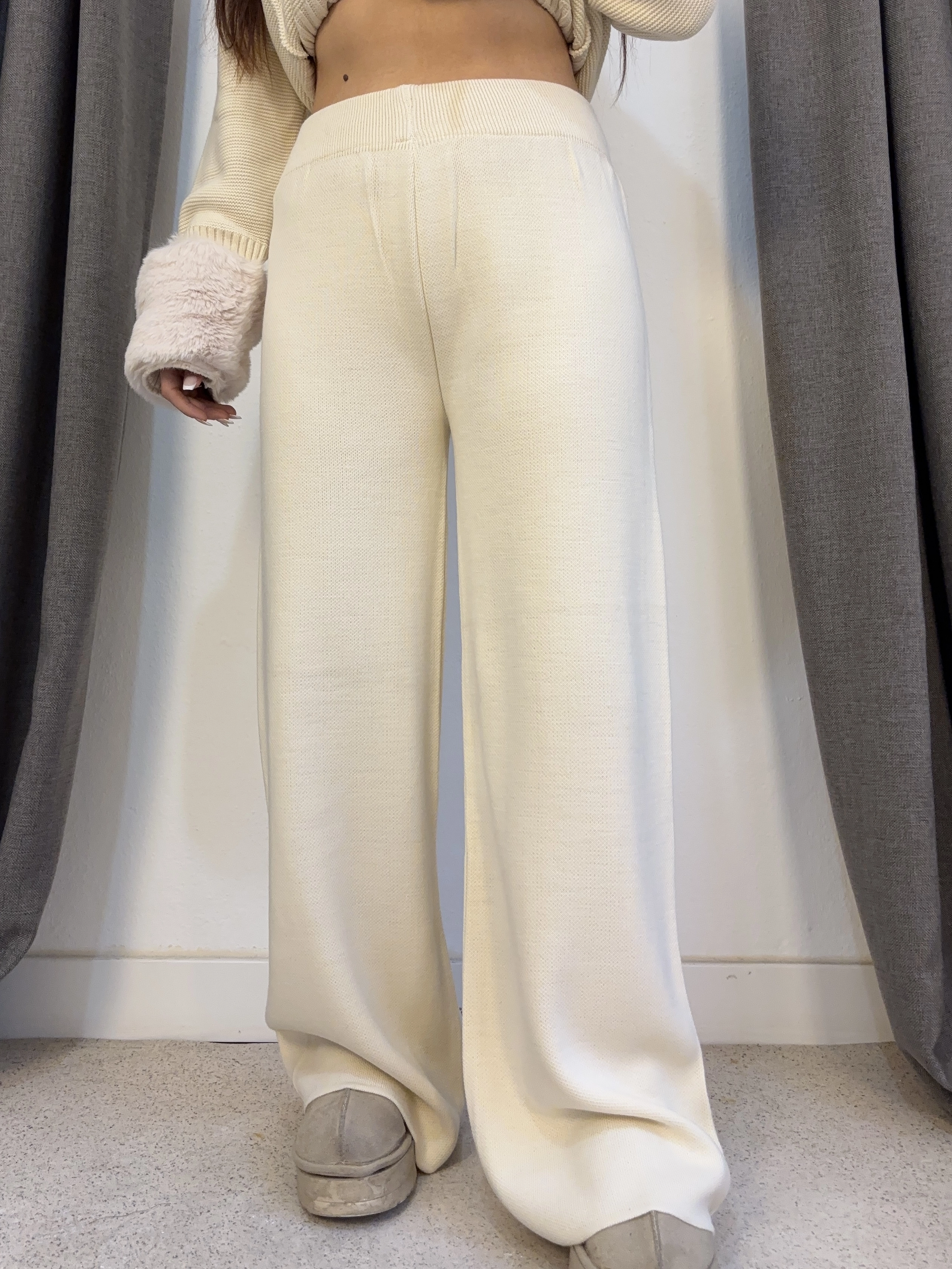 Kürklü Kimono Triko Takım 