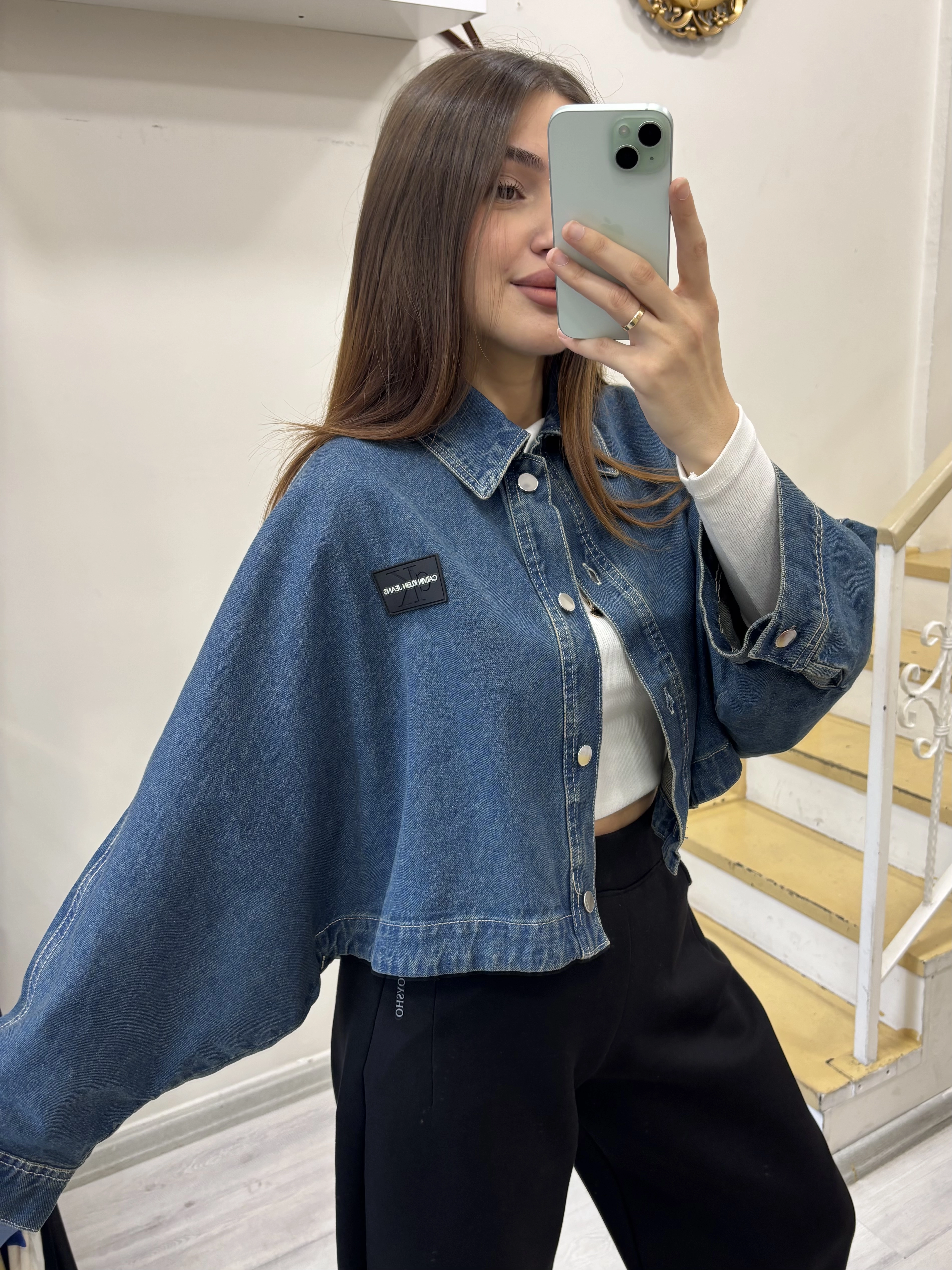 CalvinKlein Tasarım Kot Ceket