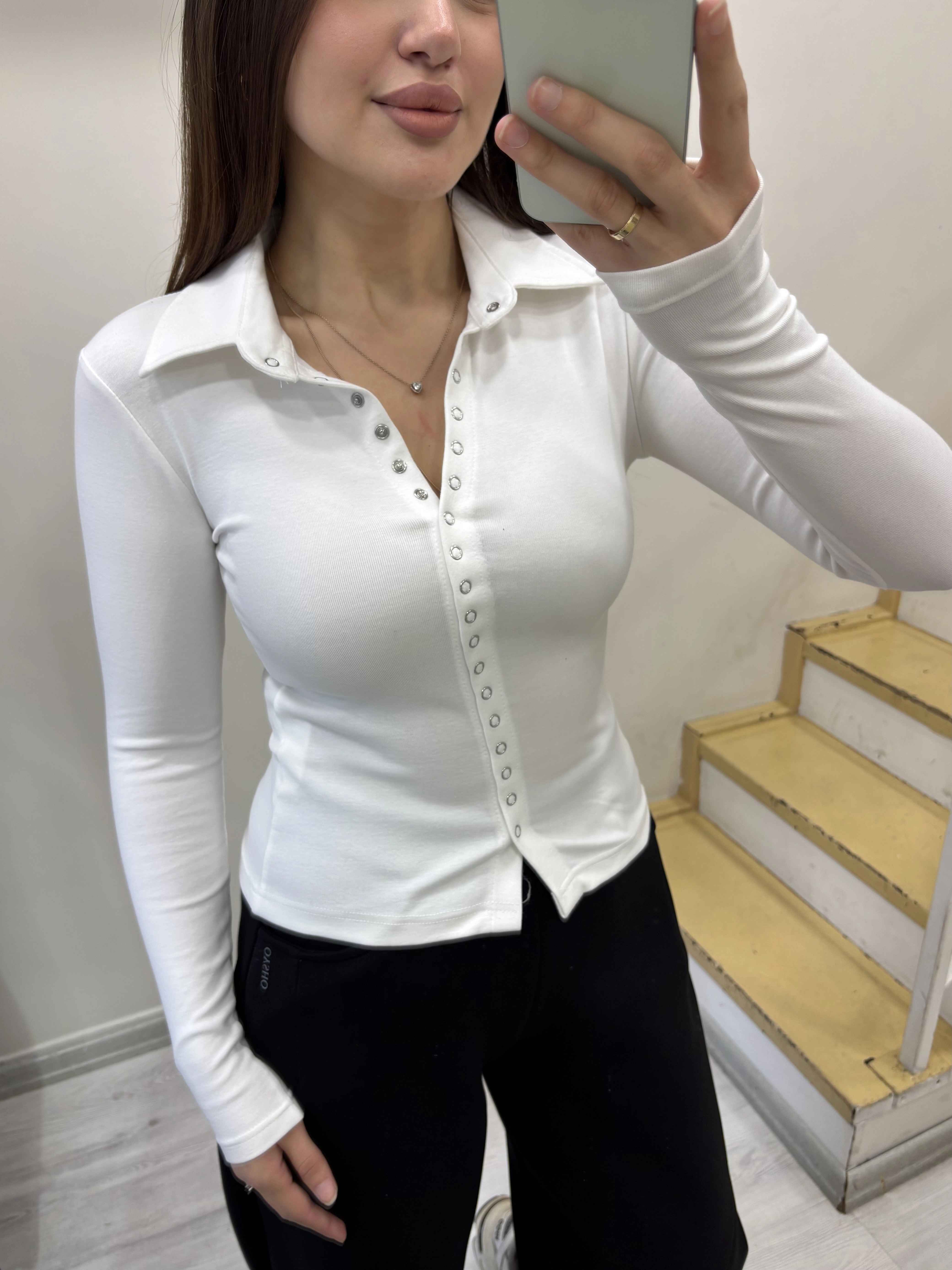 Çıtçıtlı Yüksek Yaka Body