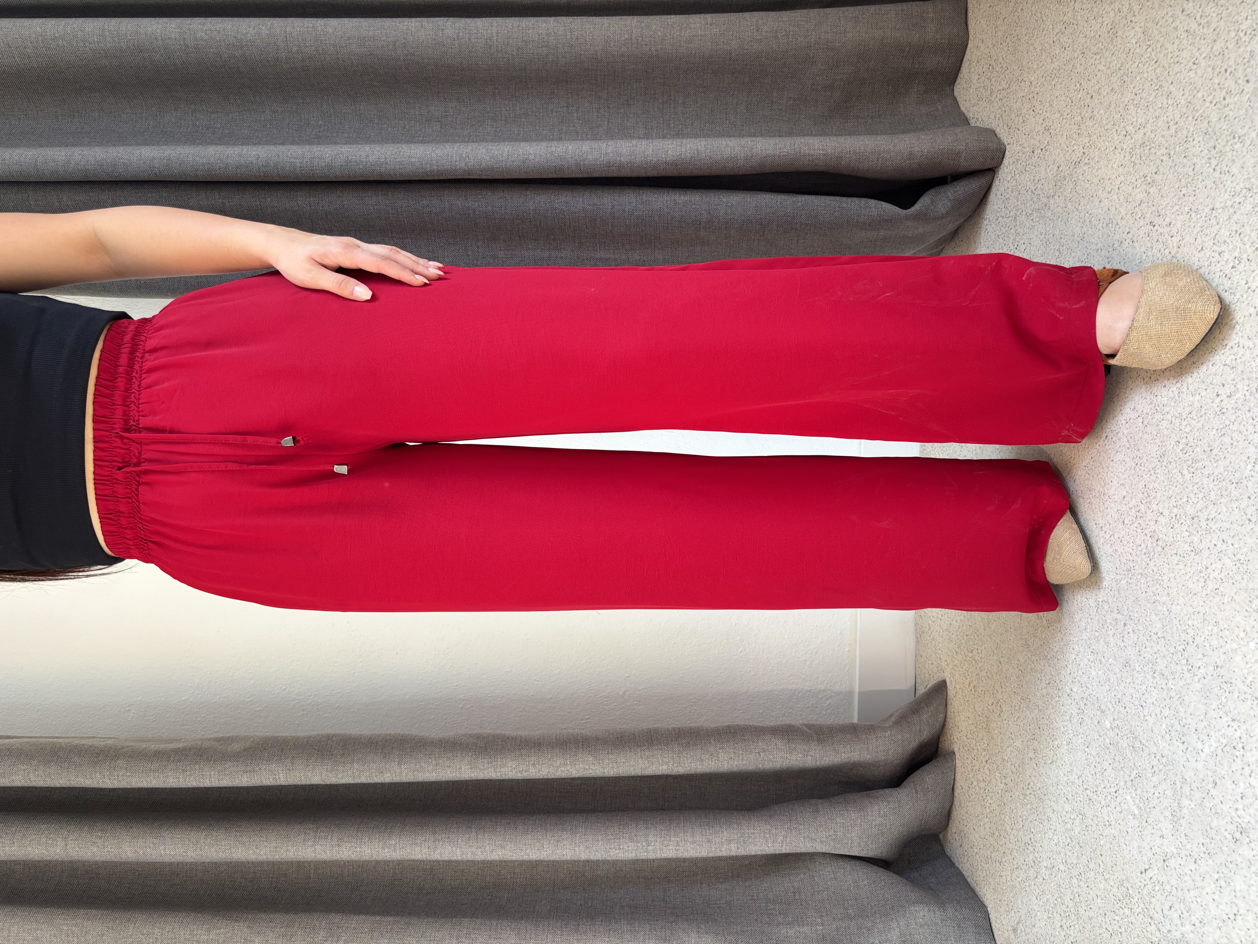 Beli Lastikli Dökümlü Pantolon