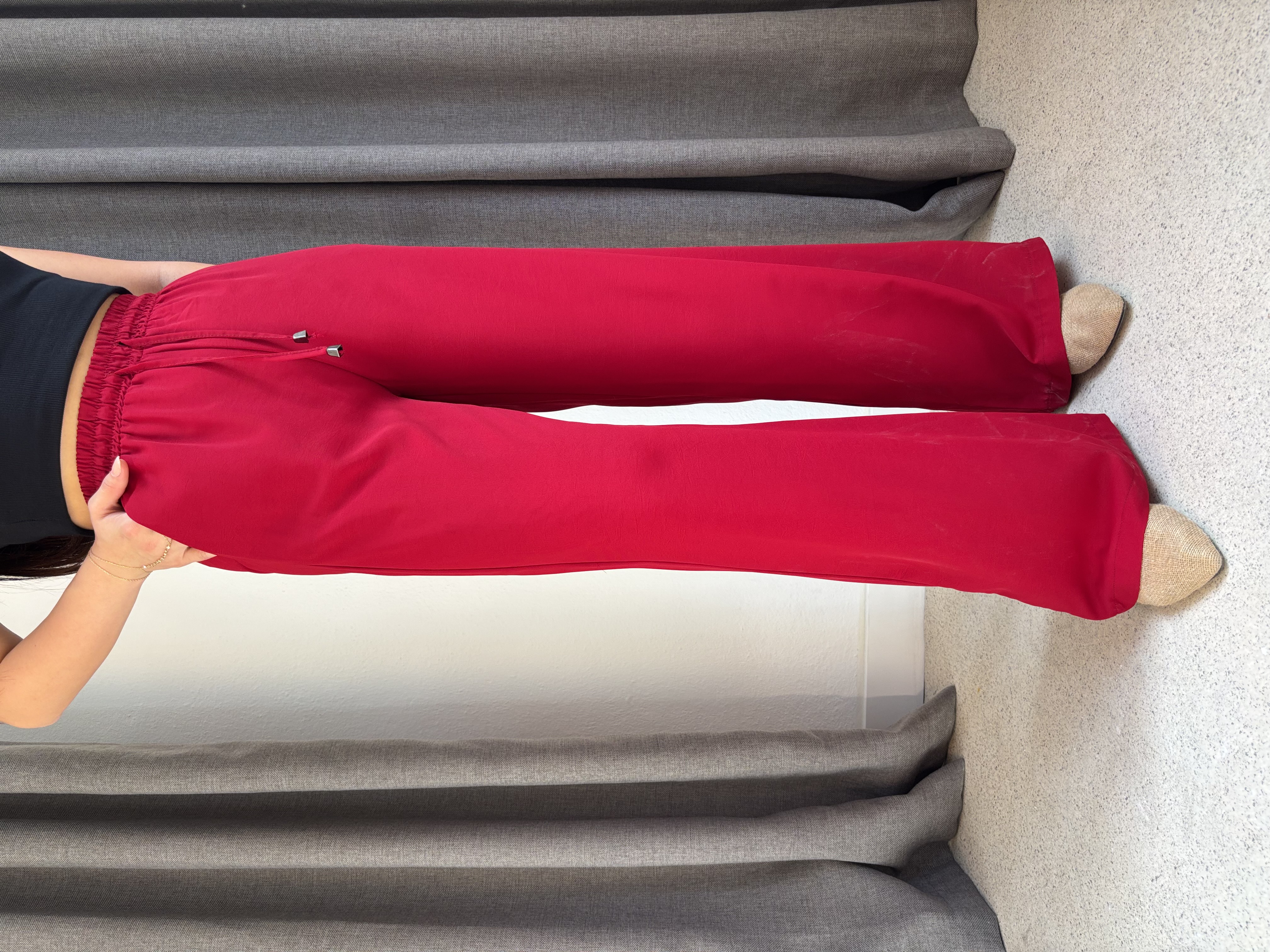 Beli Lastikli Dökümlü Pantolon