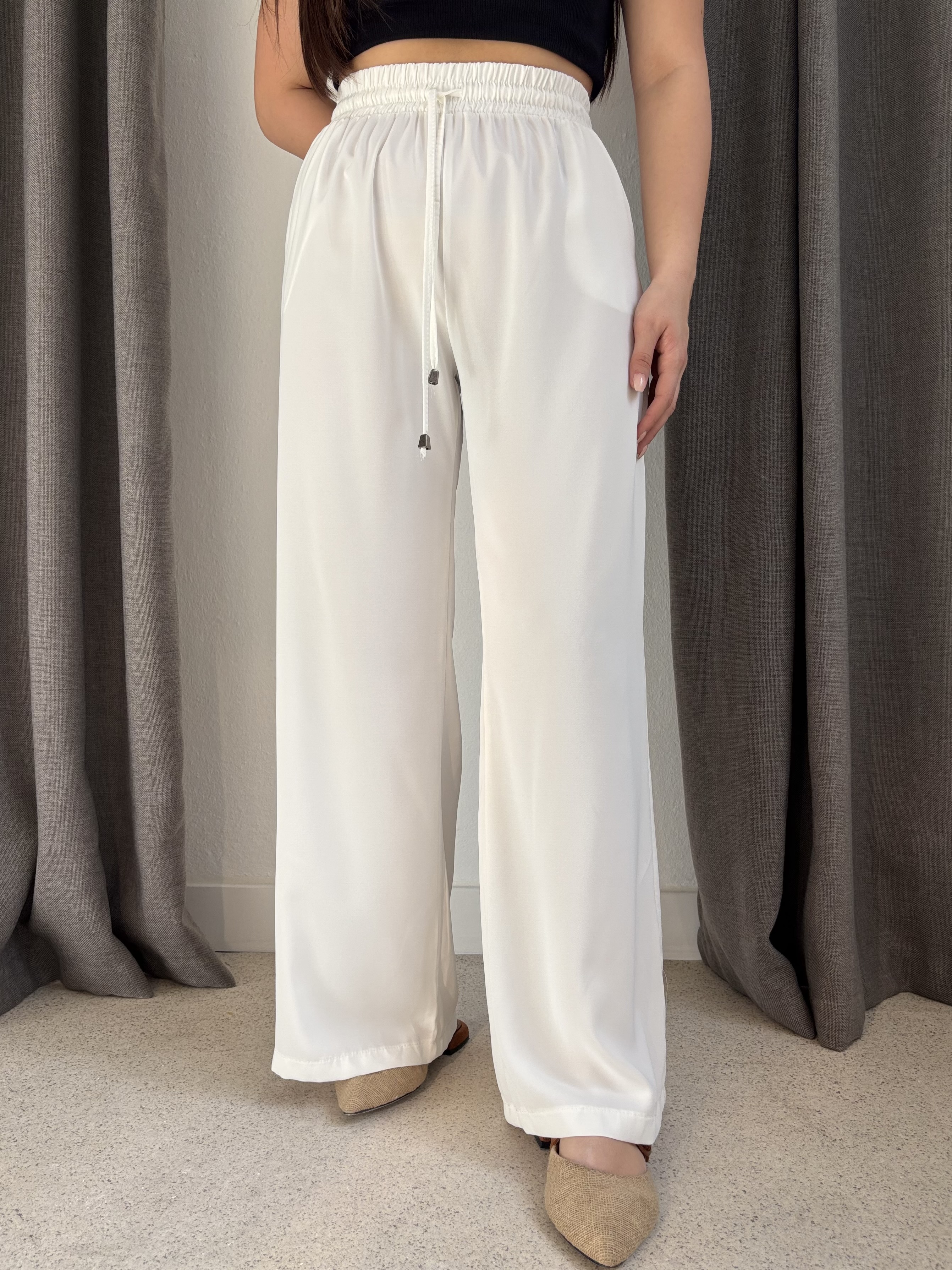 Beli Lastikli Dökümlü Pantolon