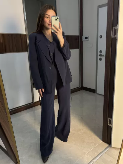 Ceket Yelek Pantolon Üçlü Takım