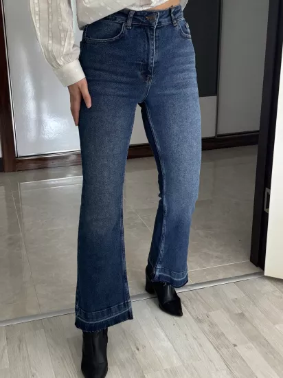 Yüksek Bel Flara Paça Jean