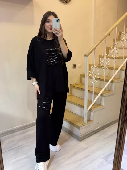 Lazer Kesim Gümüş Baskılı İkili Takım