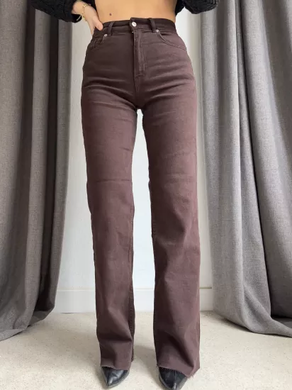 Straight Kesim Yüksek Belli Jean 