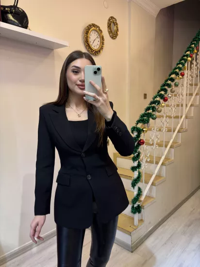 Atlas Bel Drapeli Blazer Ceket