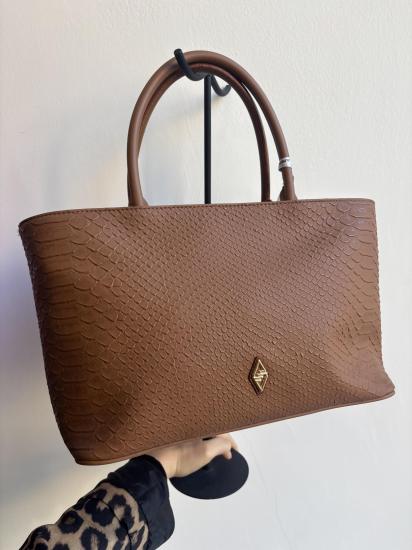 Kahve Dokulu Kol Çantası