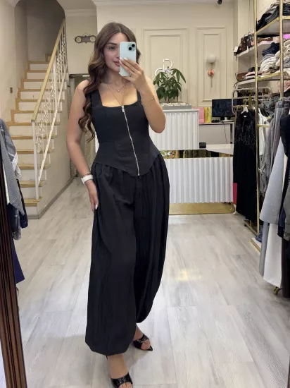 Askılı Korse Pantolon Takım