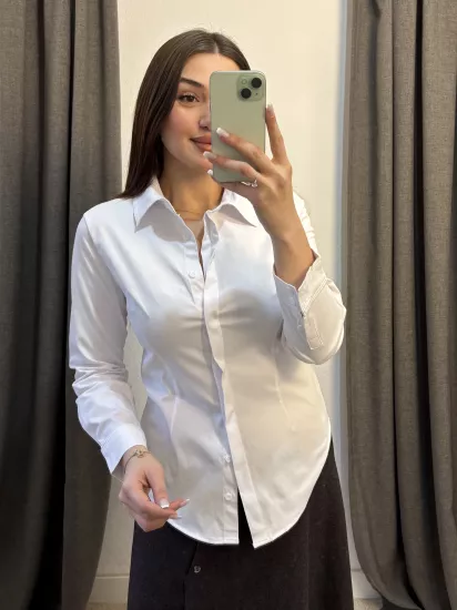 Slim Fit Likralı Gömlek
