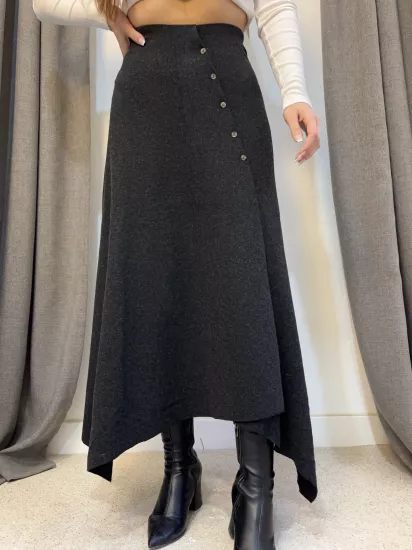 Kaşmir Dokulu Etek Siyah