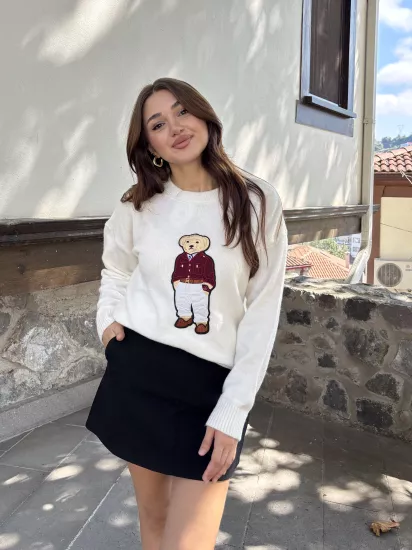 Ayıcıklı Triko Kazak