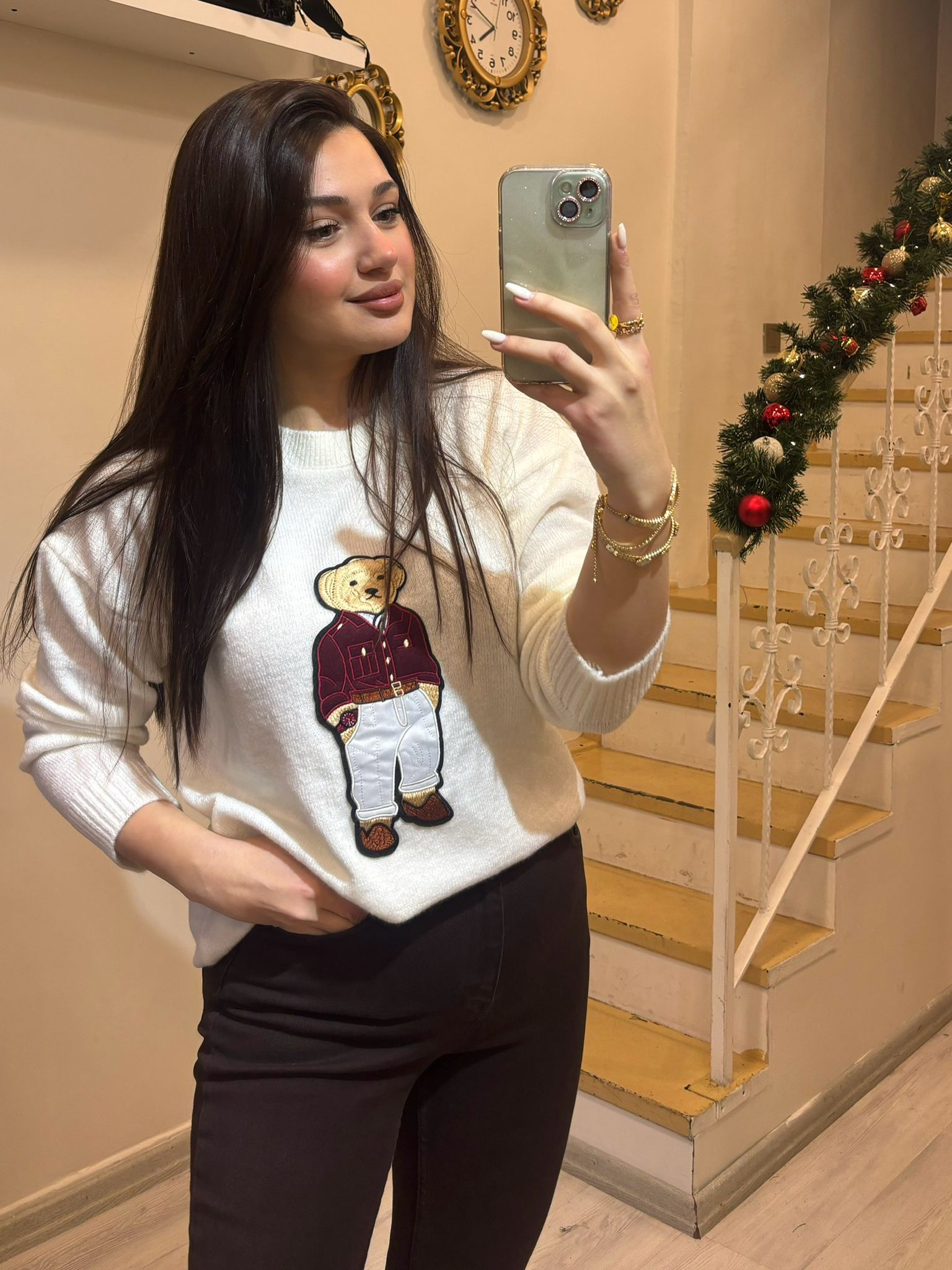 Ayıcıklı Triko Kazak